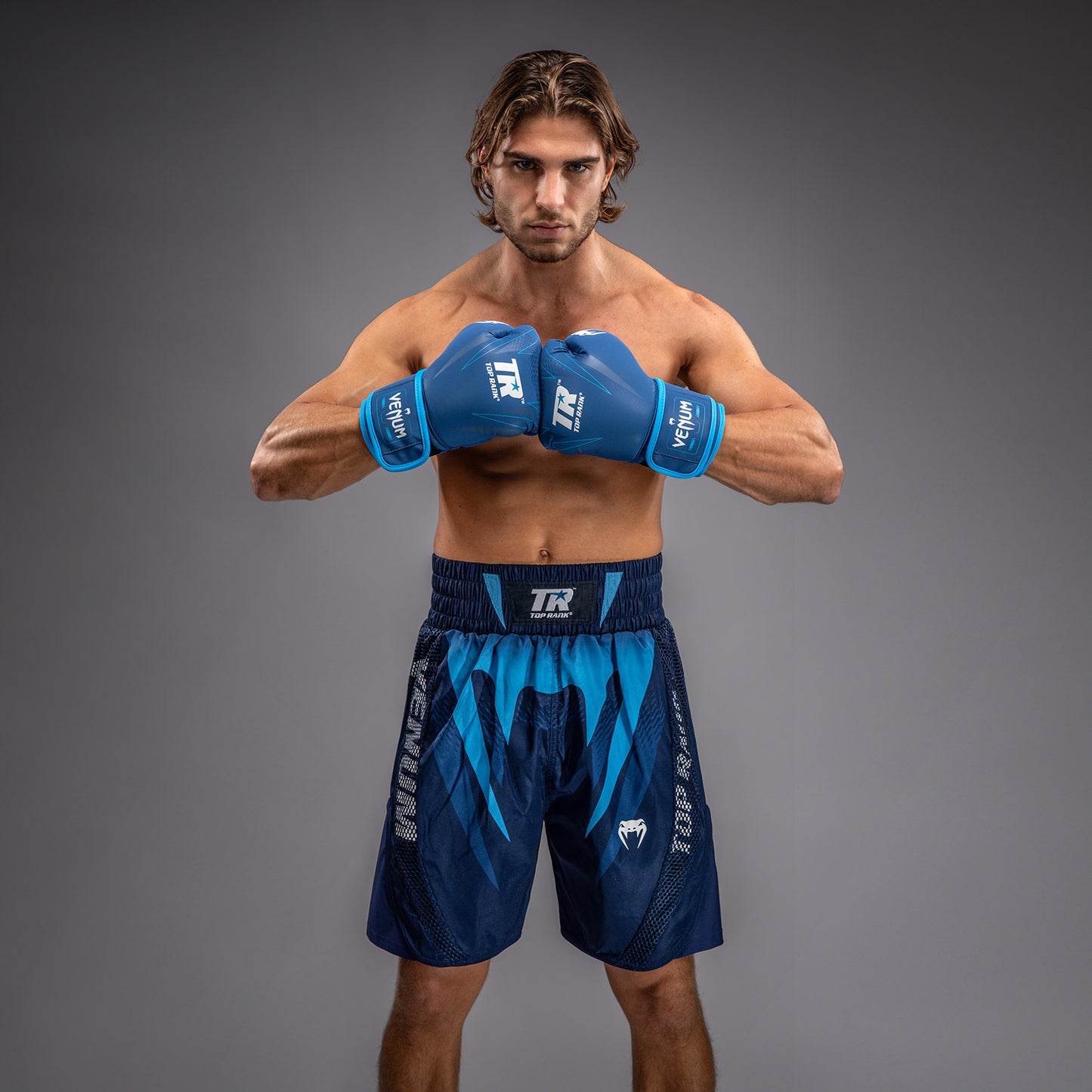 Short de Boxe Venum x Top Rank Original pour Hommes - Bleu Marine - product-type_Shorts de boxe