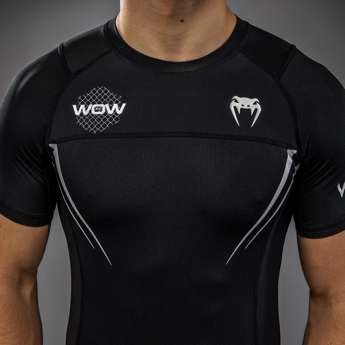 Rashguard manches courtes Venum x WOW FC - Noir/Gris - product-type_T-Shirts de Compression