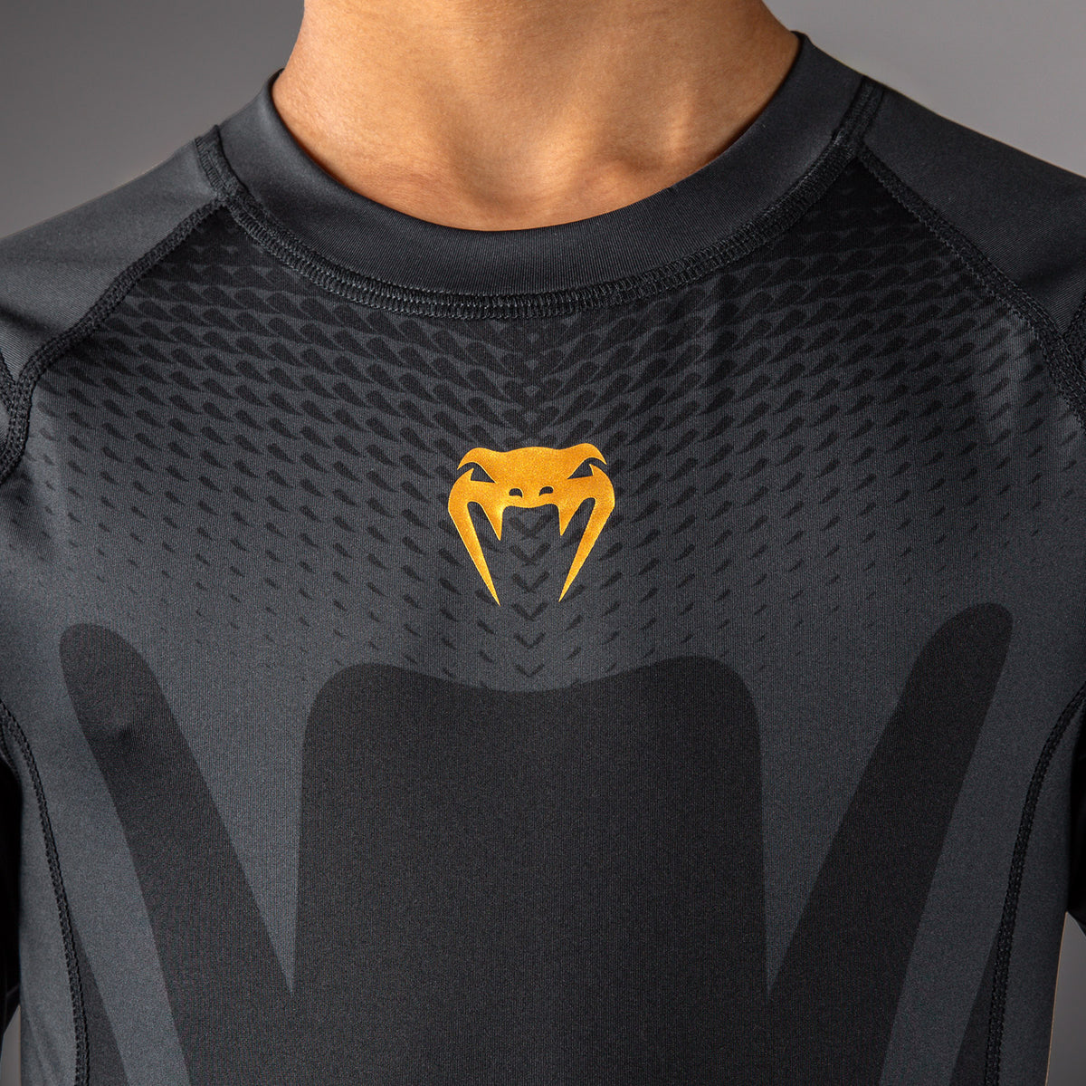 Rashguard manches longues pour Enfant Venum Attack - Noir/Or