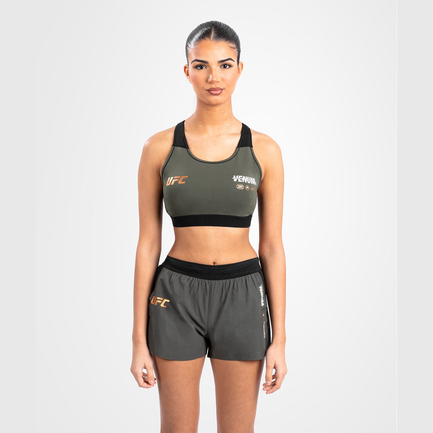 Short de performance pour Femmes UFC Adrenaline by Venum Fight Week - Khaki - product-type_Shorts de training