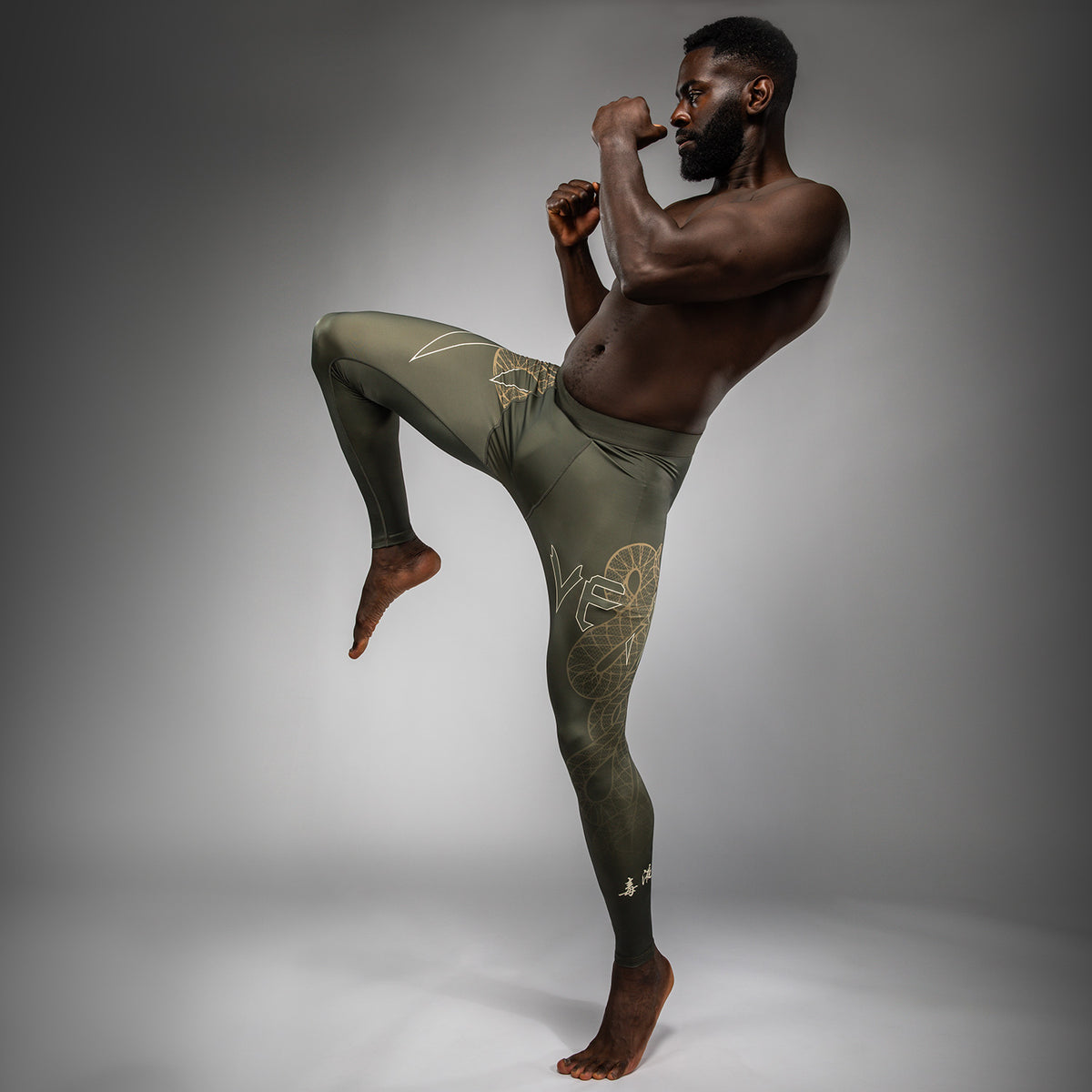 Pantalon de Compression Venum Serpenti – Kaki/Bronze/Ivoire - product-type_Pantalons de Compression