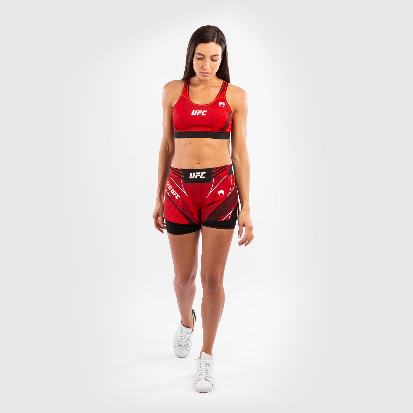 Fightshort Femme UFC Venum Authentic Fight Night - Coupe Courte - Rouge