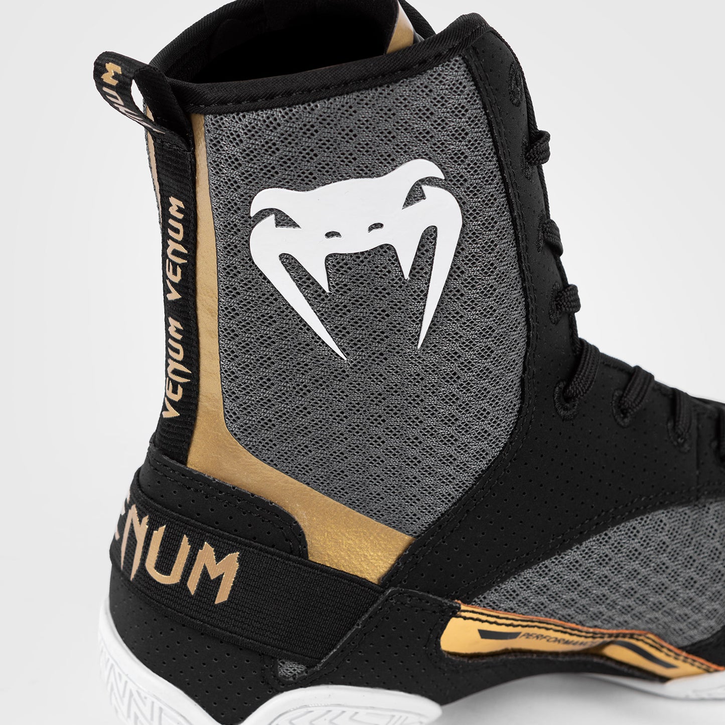 Chaussures de boxe Venum Elite - Noir/Blanc/Or - product-type_Chaussures de boxe