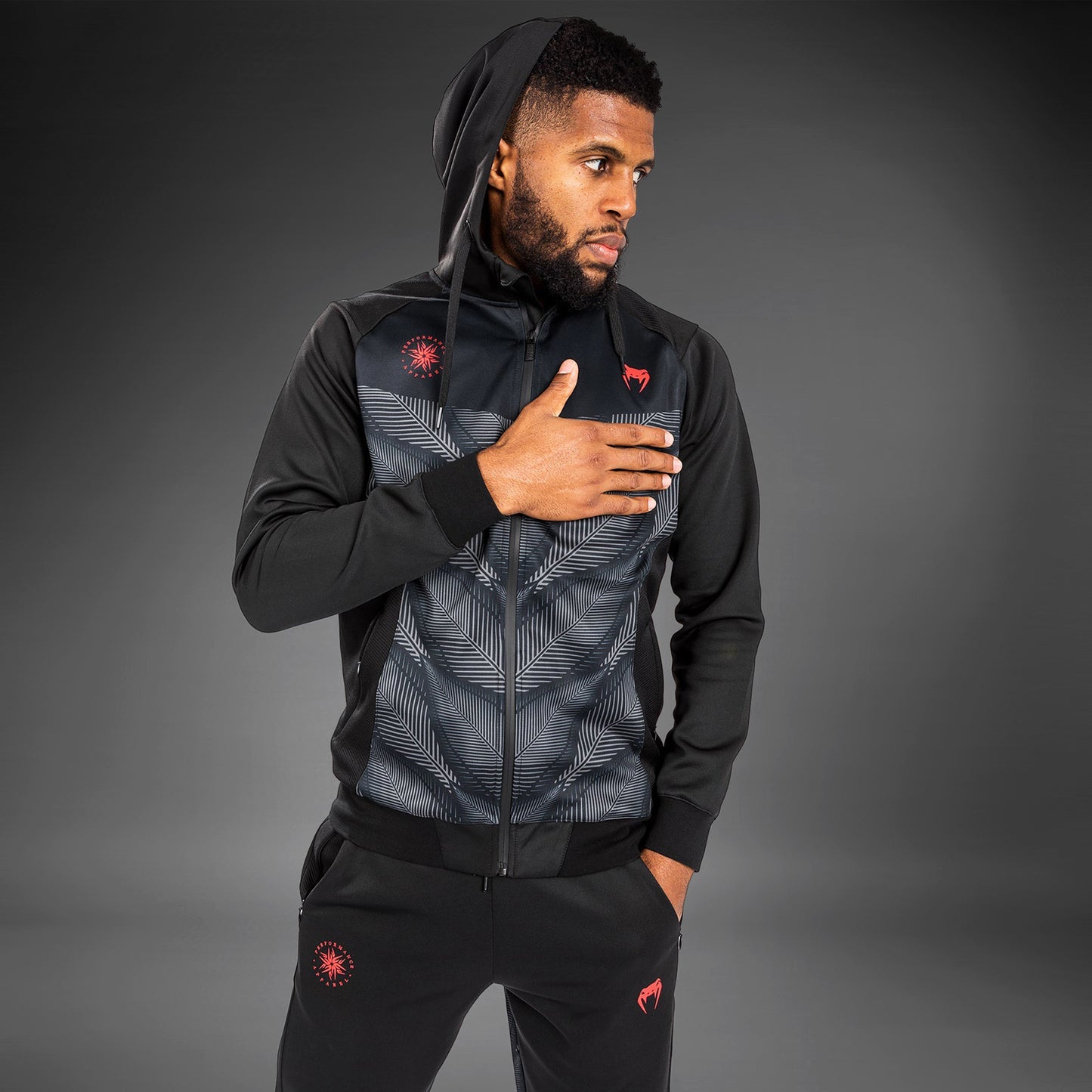 Hoodie zippé à capuche Venum Phantom - Noir/Rouge - product-type_Vestes