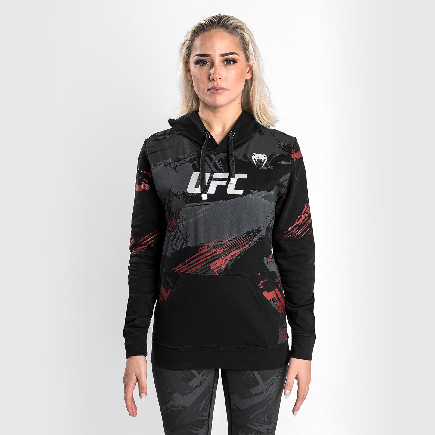 Sweatshirt à capuche pour Femmes UFC Venum Authentic Fight Week 2.0 - Noir/Rouge - product-type_Sweatshirts