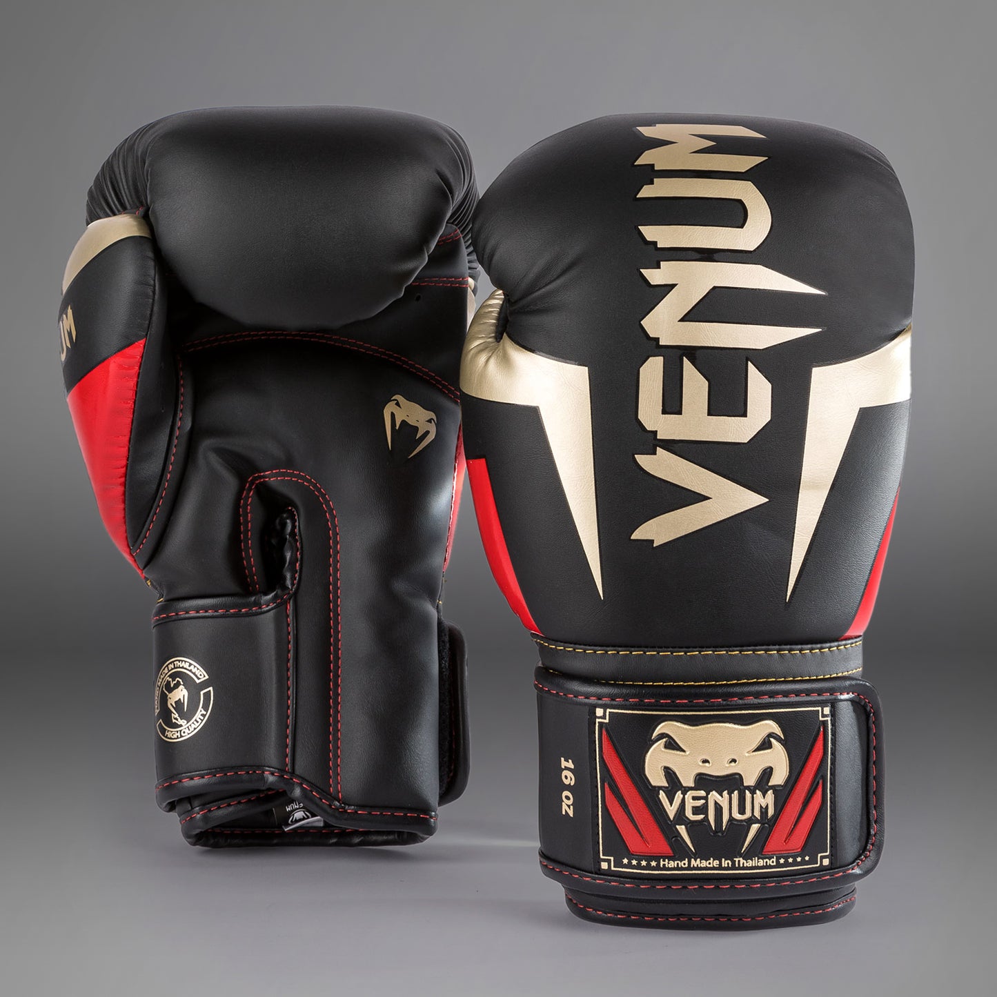 Gants de boxe Venum Elite - Noir/Or/Rouge - product-type_Gants de boxe