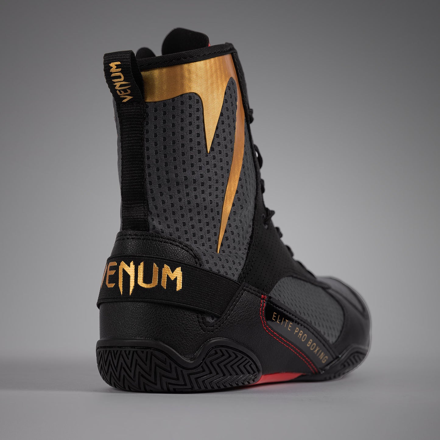 Chaussures de boxe Venum Elite - Gris Orage/Or - product-type_Chaussures de boxe