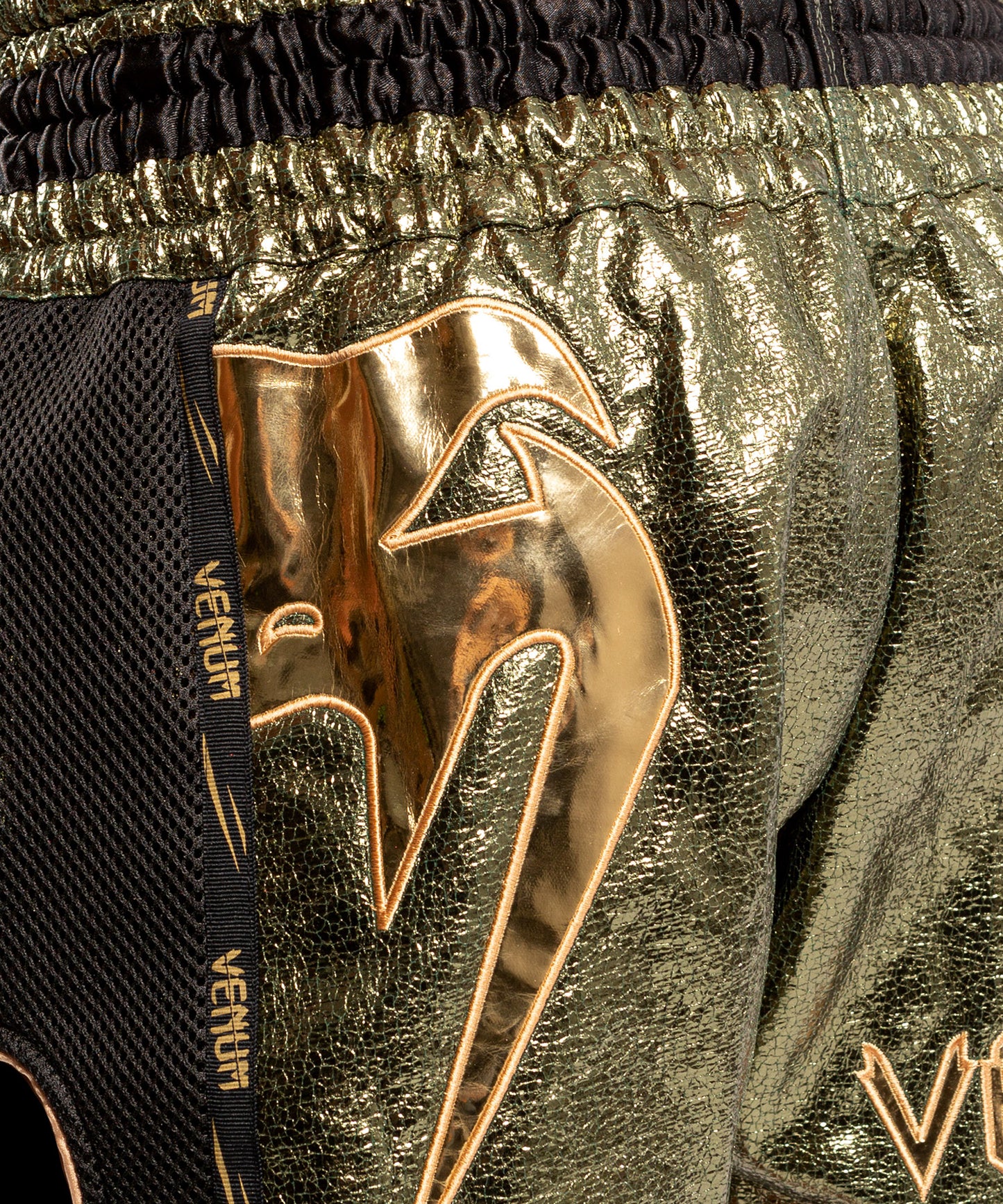 Short de Muay Thai Venum Giant Foil - Kaki/Doré - Shorts de boxe thaï