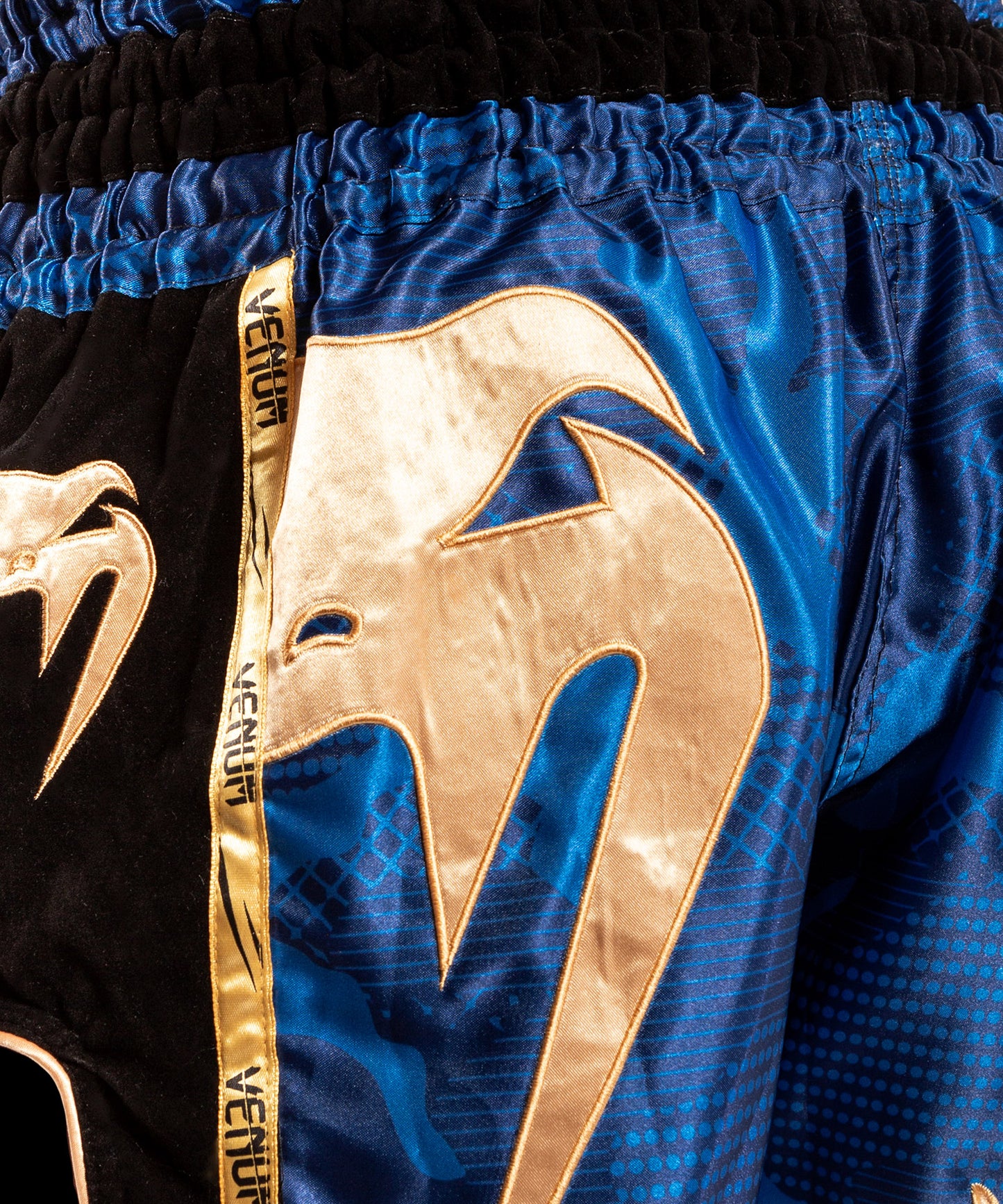 Short de Muay thai Venum Giant Camo - Bleu/Doré - Shorts de boxe thaï