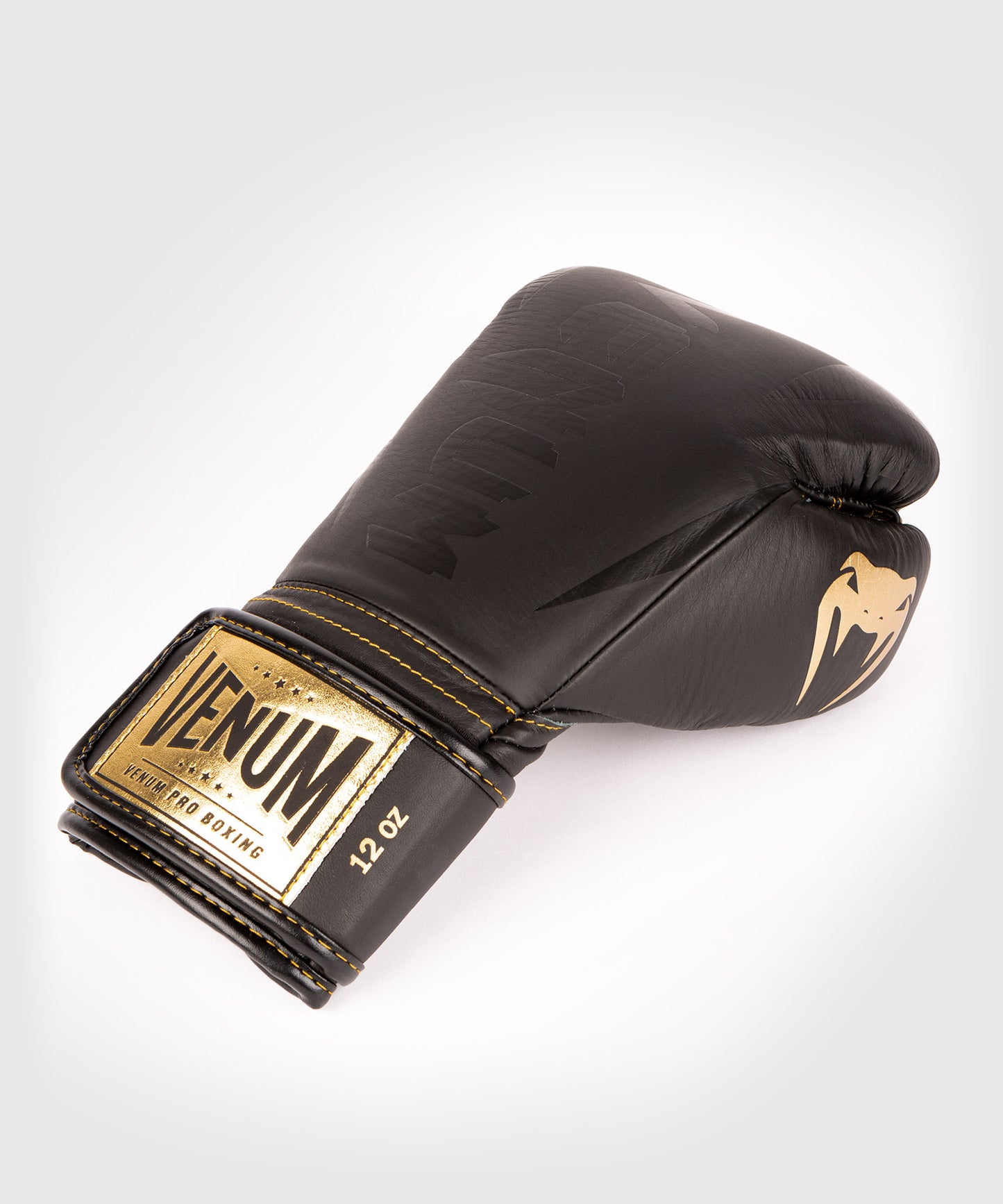 Gants de boxe pro Venum Hammer - Velcro - Noir/Noir-Or - Gants de boxe Pro