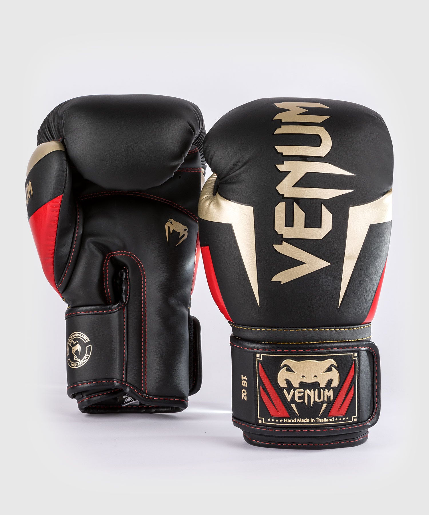 Gants de boxe Venum Elite - Noir/Or/Rouge