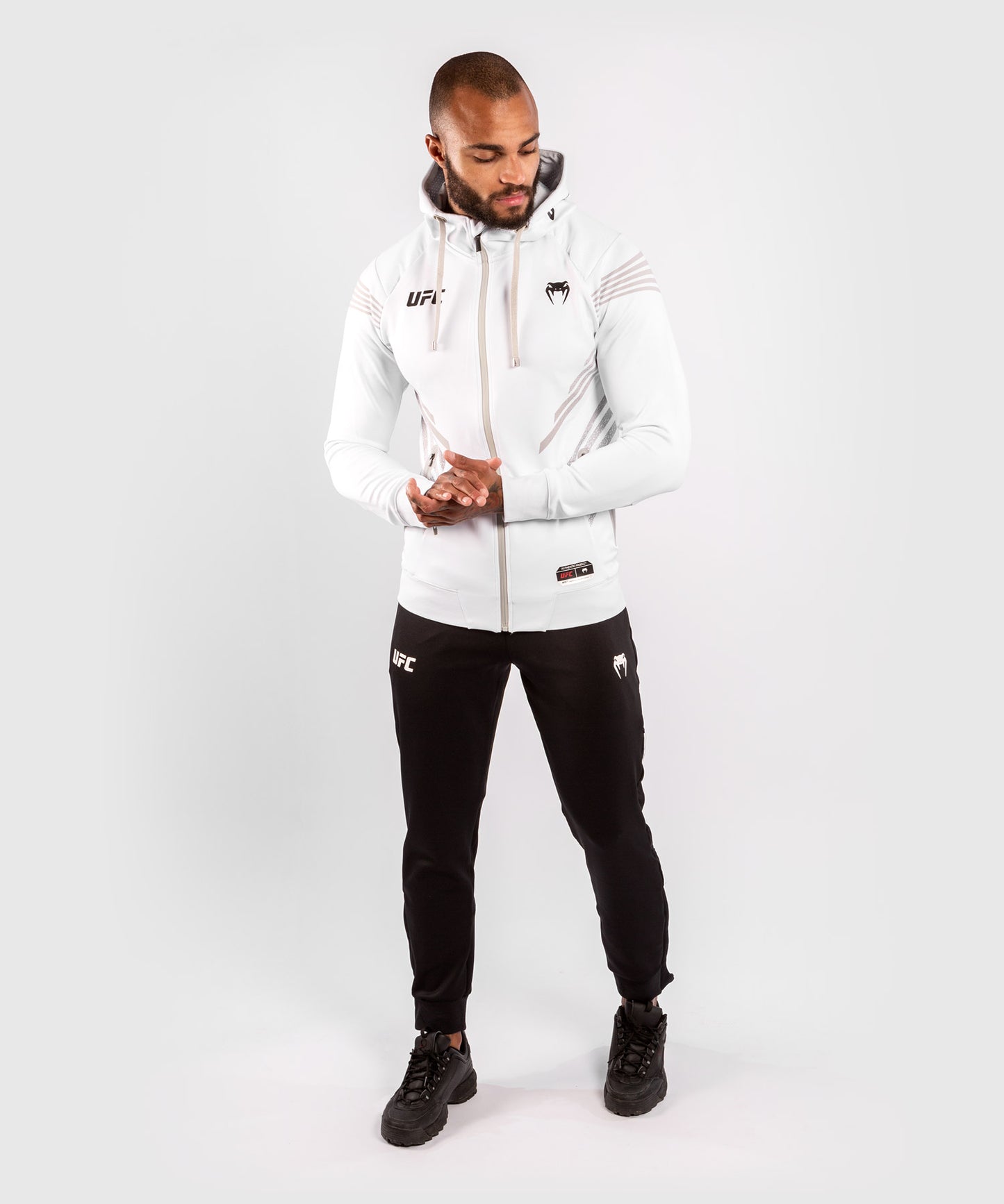 Sweatshirt à Capuche Homme Fighters UFC Venum Authentic Fight Night - Blanc - Sweatshirts