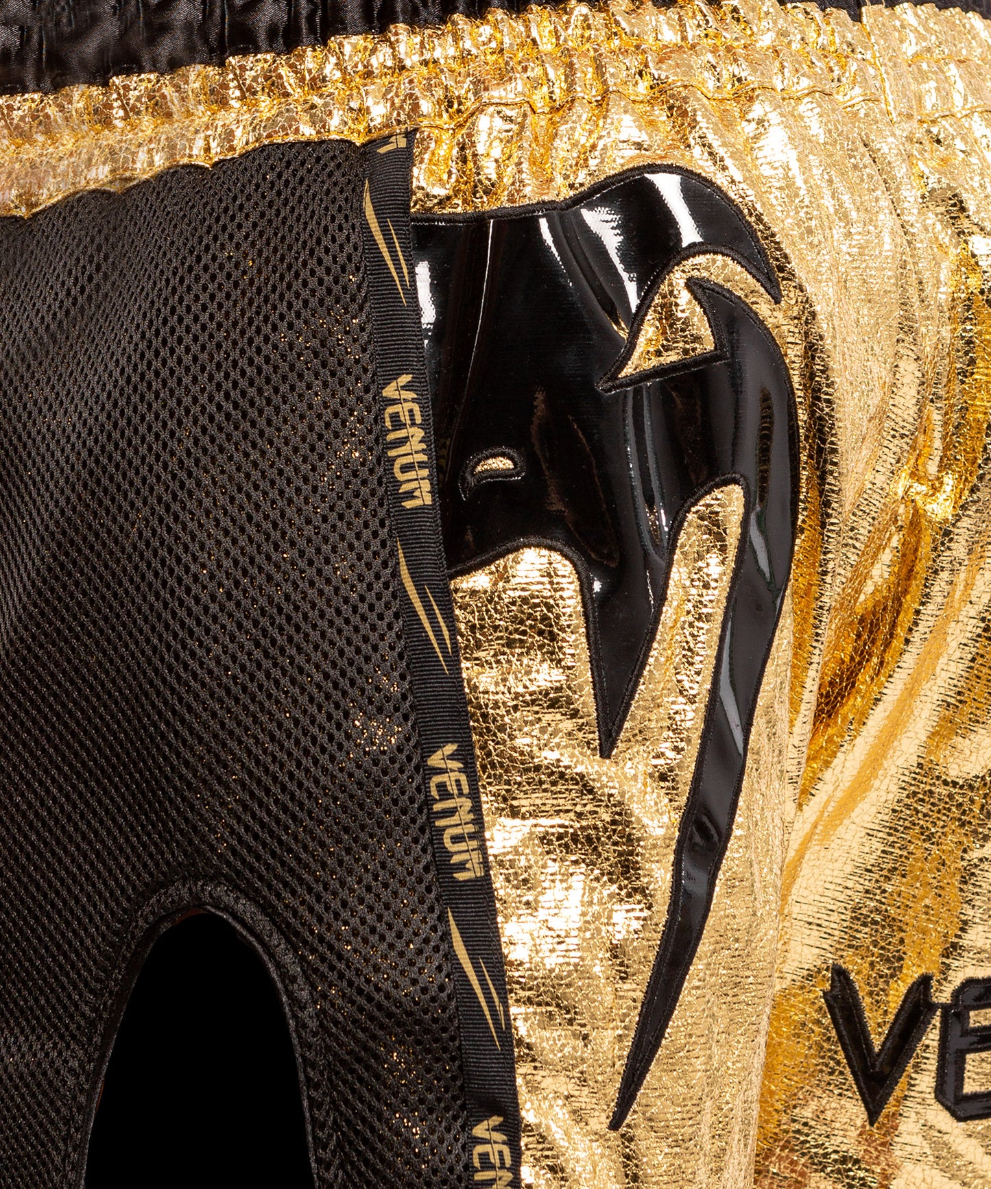 Short de Muay Thai Venum Giant Foil - Doré/Noir - Shorts de boxe thaï