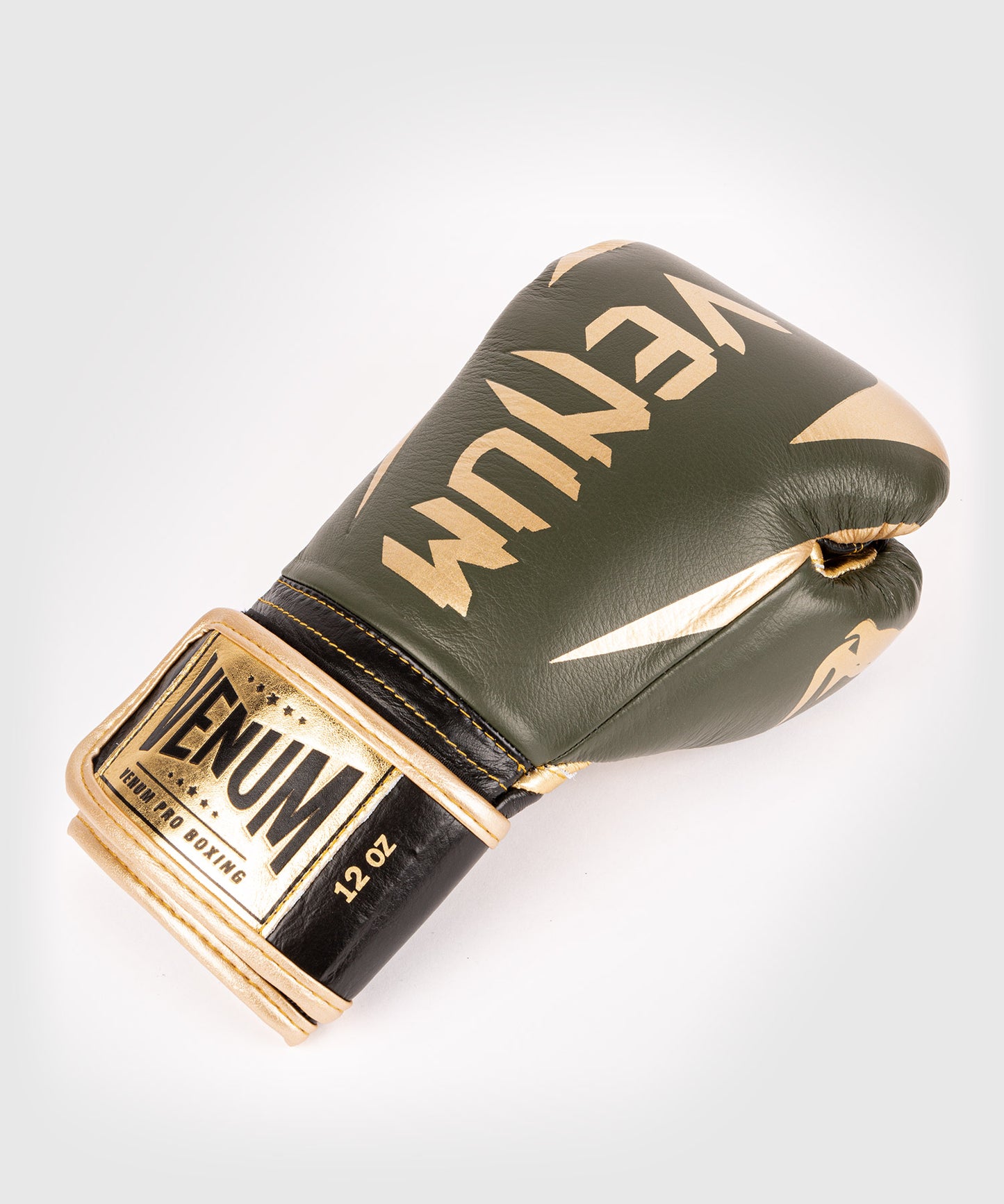 Gants de boxe pro Venum Hammer - Velcro - Kaki/Or - Gants de boxe Pro