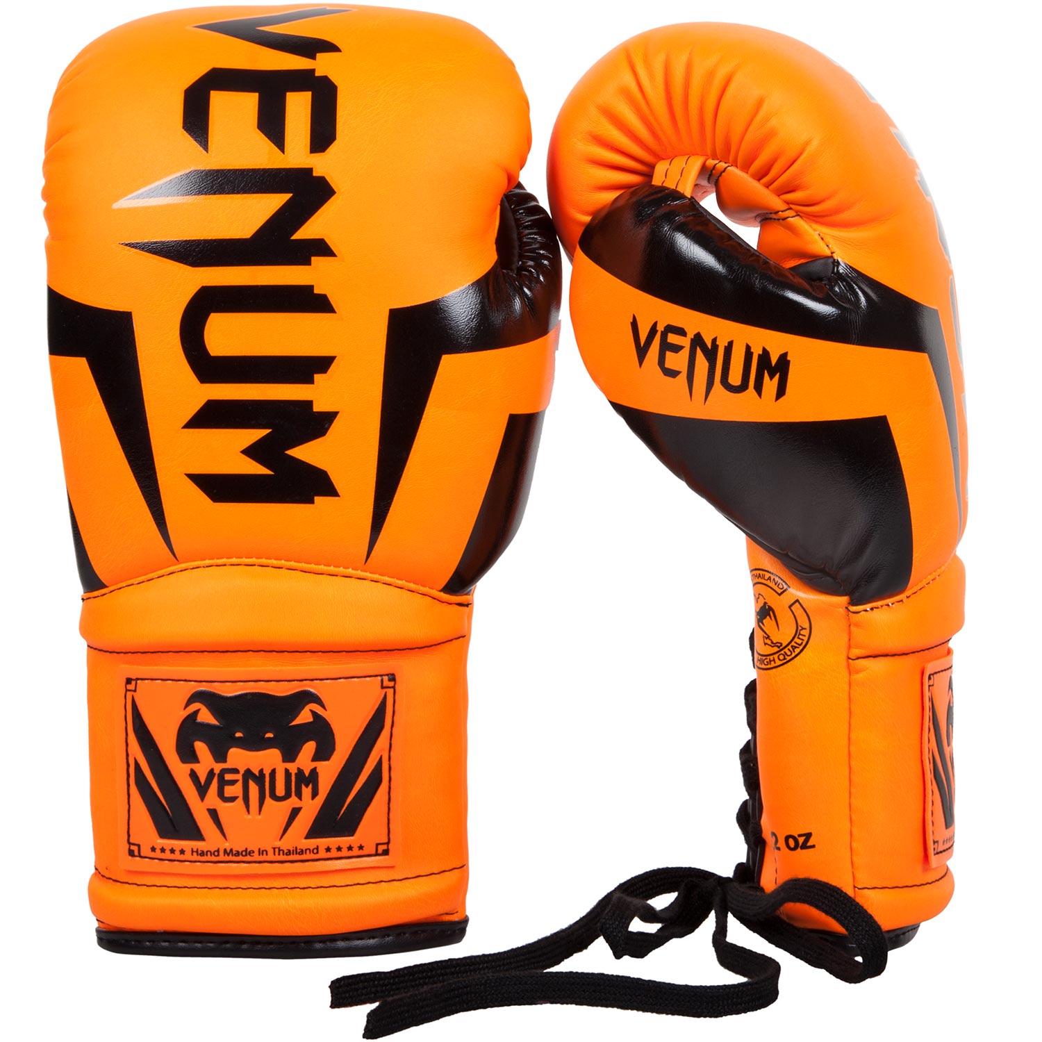 Gants de boxe Venum Elite avec lacets - Neo Orange – Venum France