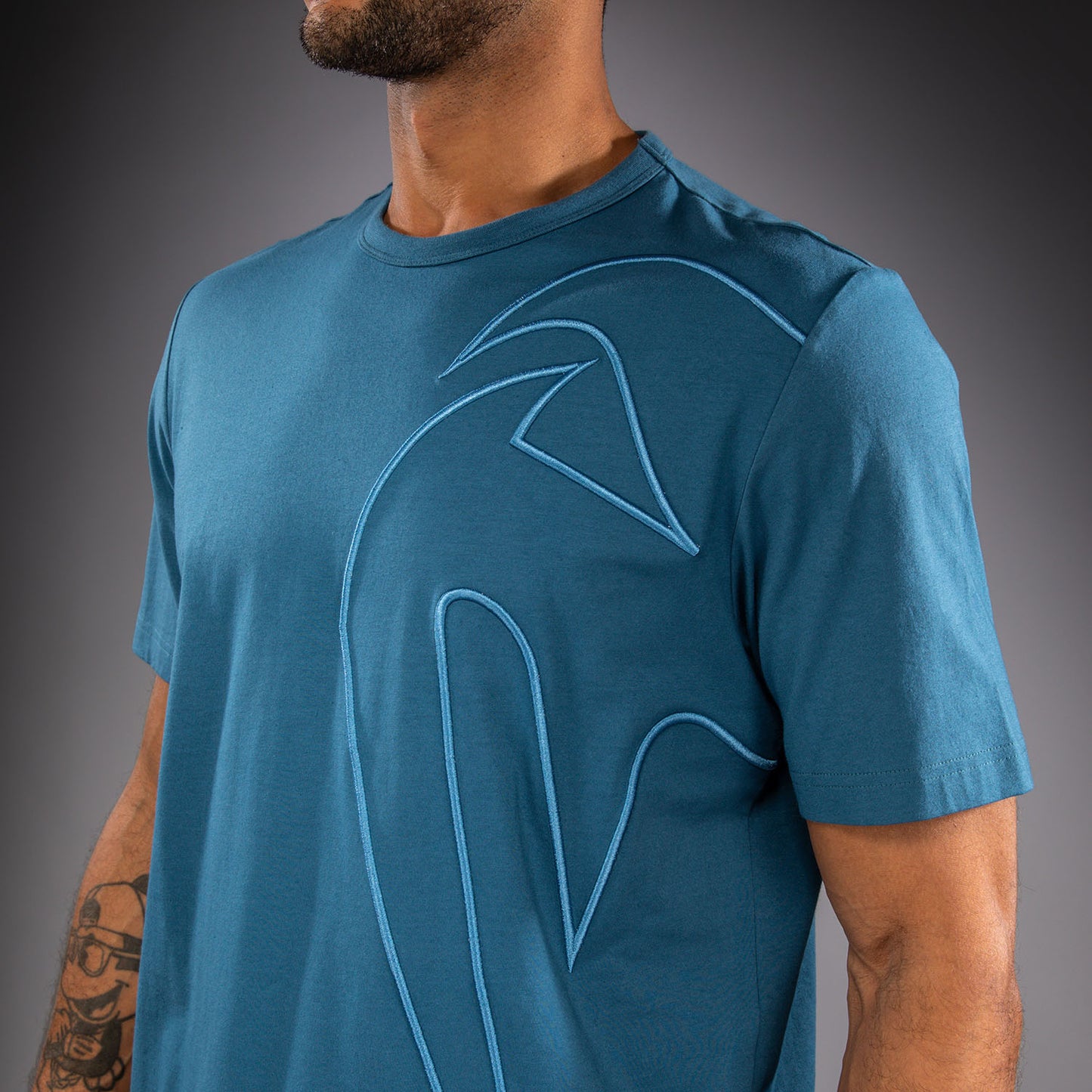 T-shirt en Coton Venum Giant 3D - Bleu Océan