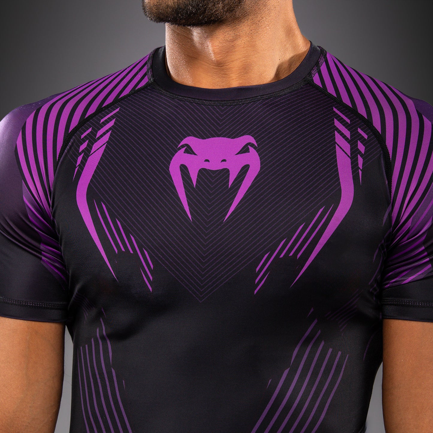 Rashguard à Manches Courtes Venum No-Gi 6.0 - Noir/Violet