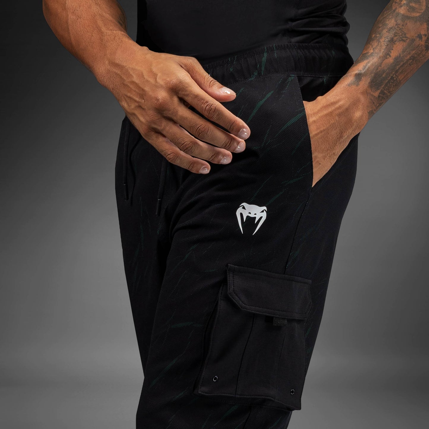Jogging pour Hommes Venum Trooper - Noir/Vert - product-type_Pantalons de jogging
