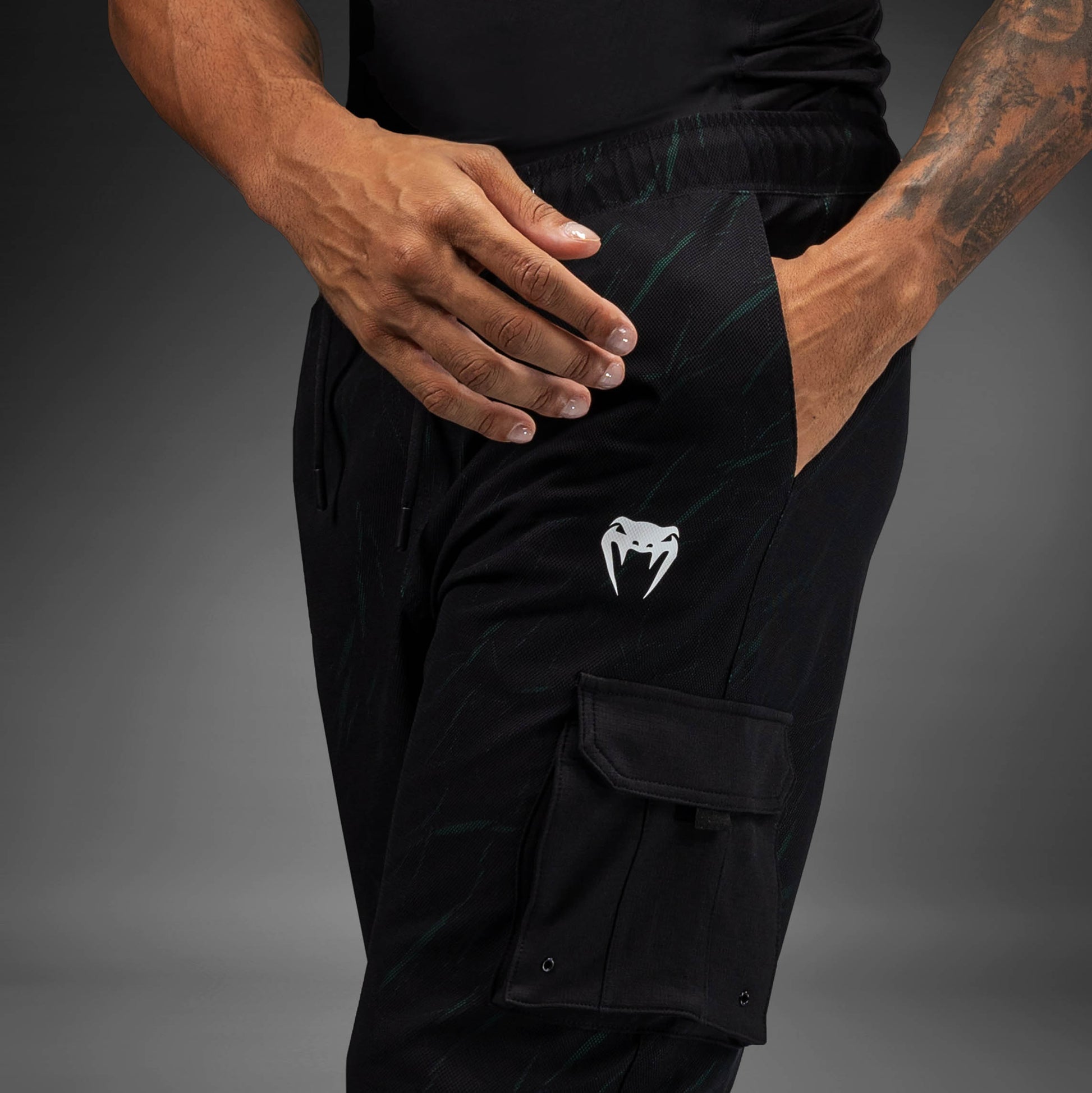 Jogging pour Hommes Venum Trooper - Noir/Vert - product-type_Pantalons de jogging