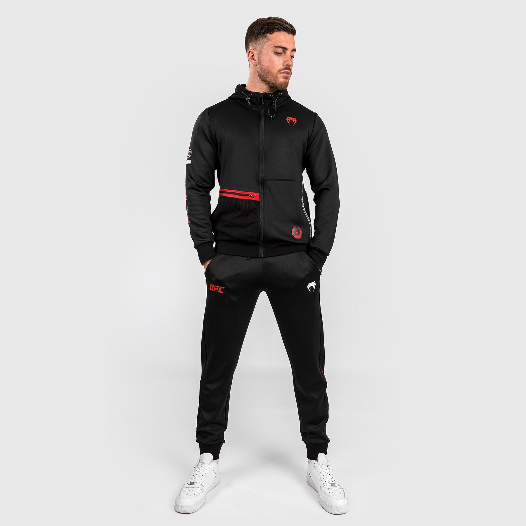 Sweatshirt zippé à capuche pour Hommes UFC Adrenaline by Venum Fight Week - Noir - product-type_Sweatshirts