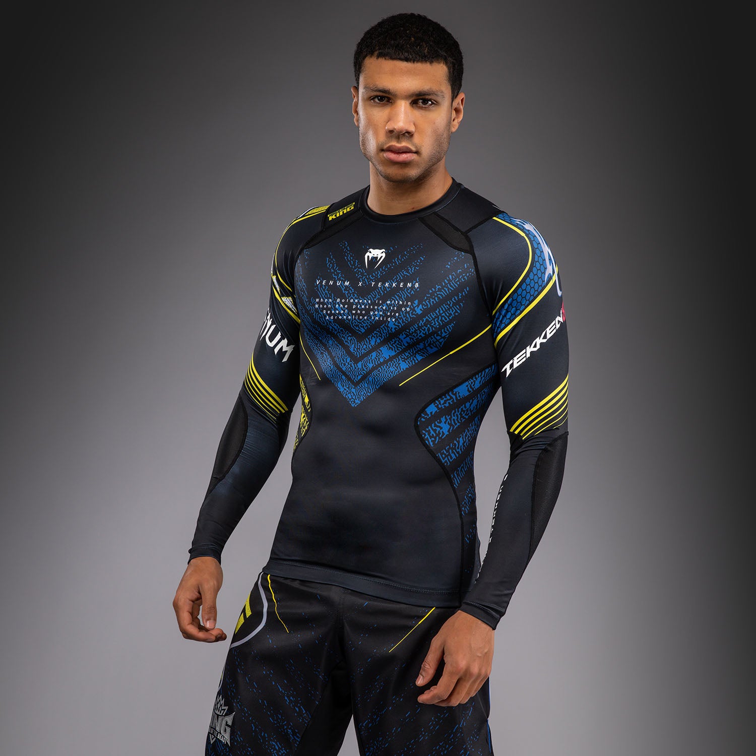 Rashguard à Manches Longues King Venum x TEKKEN 8 - Noir/Jaune - product-type_T-Shirts de Compression