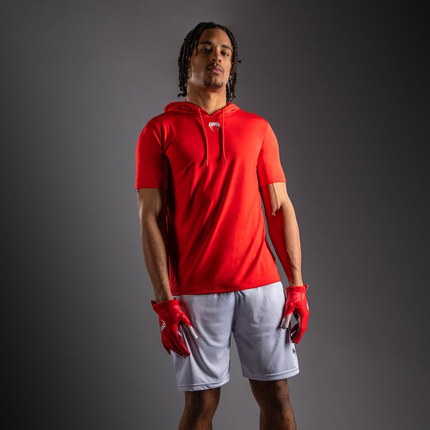 Sweat à capuche à manches courtes Dry Tech Venum Elite - Rouge - product-type_Sweatshirts