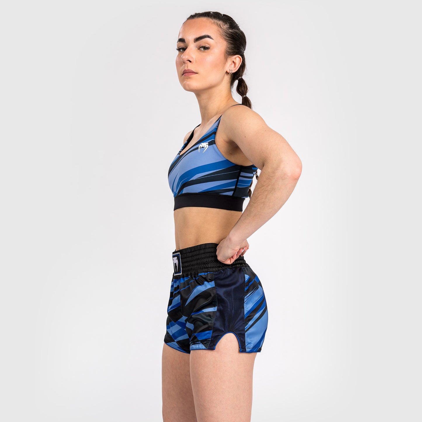 Short de Muay Thai pour Femmes Venum Abyss - Bleu Foncé - product-type_Shorts de Muay Thai