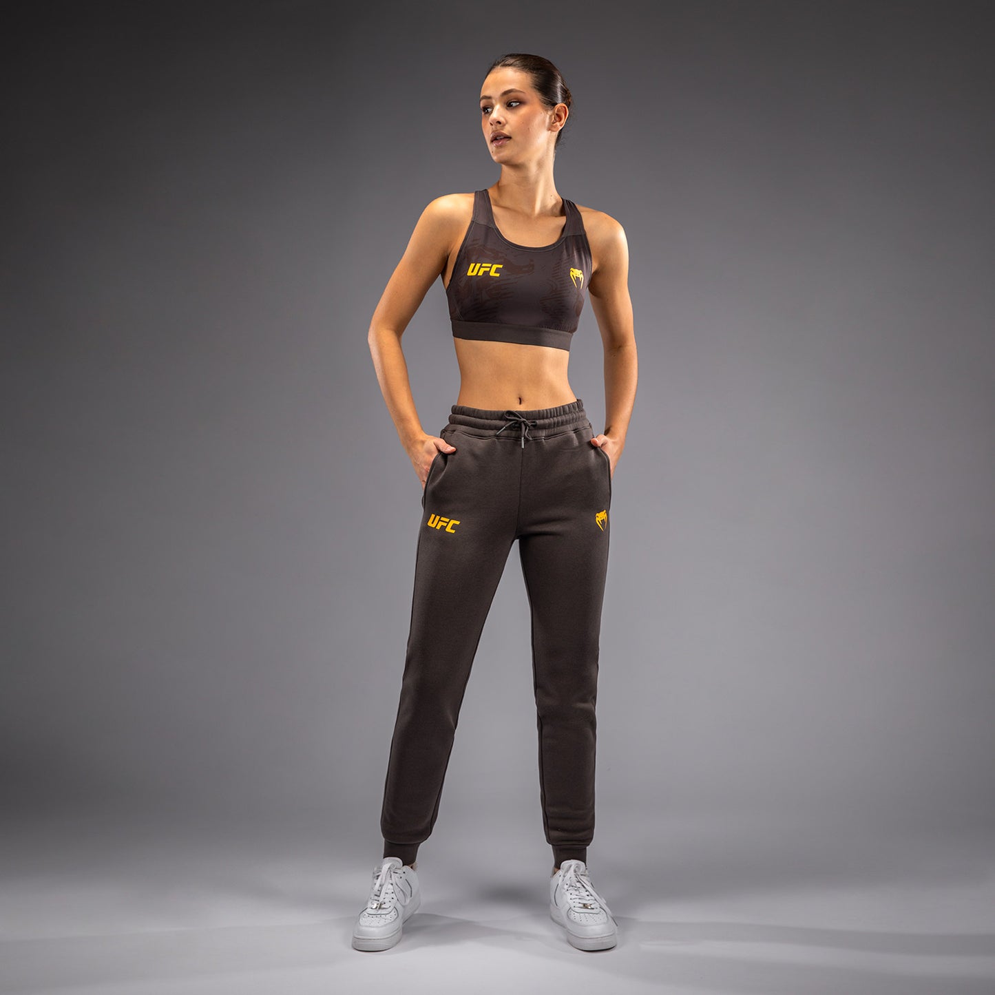 Pantalon en Coton pour Femmes UFC Fusion by Venum Fight Week - Marron Terrestre - product-type_Pantalons de jogging