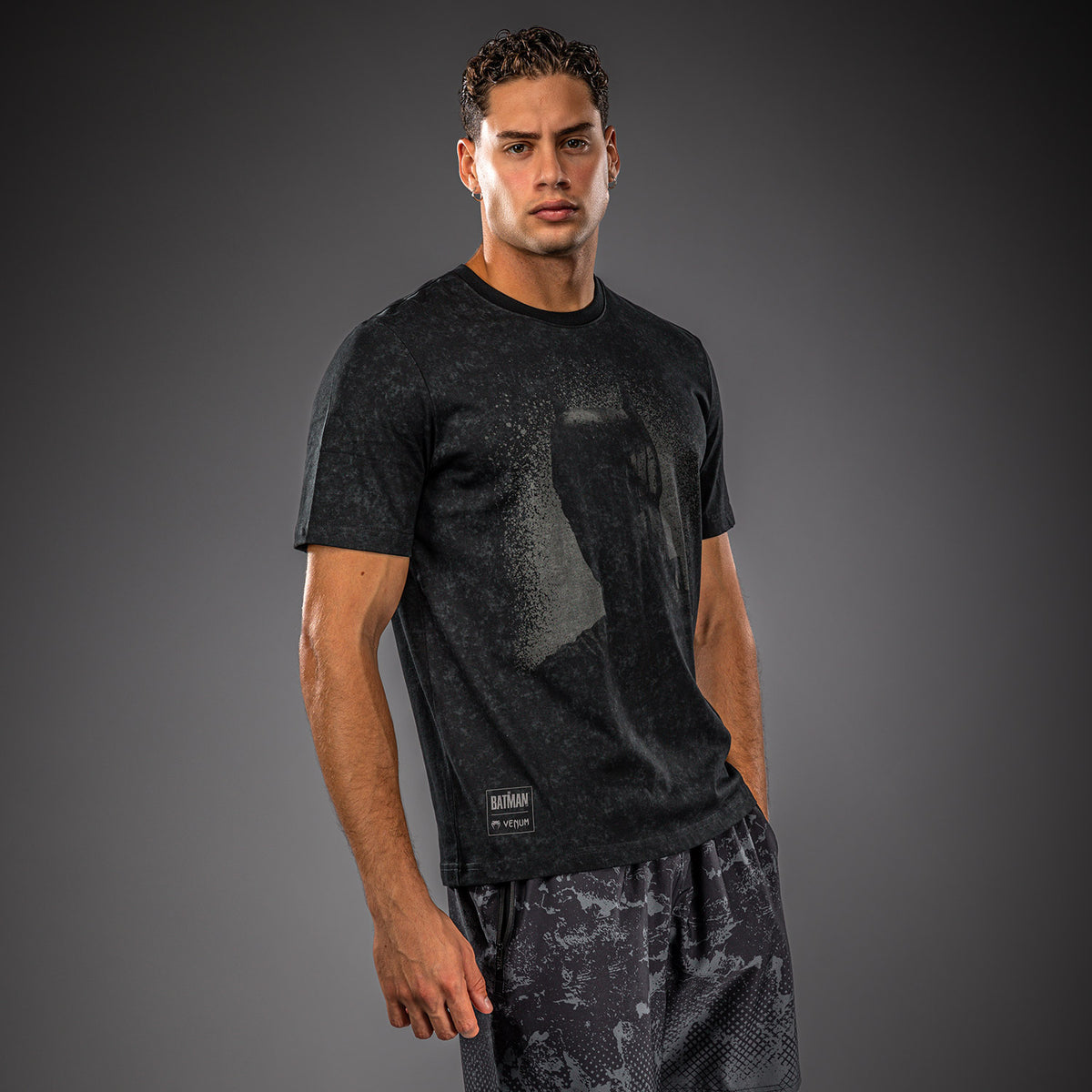 T-shirt en coton Venum x Batman - Noir/Gris