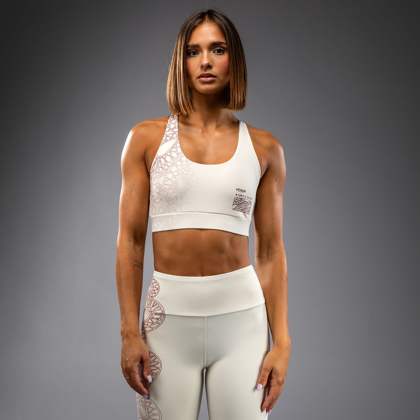 Brassière de Sport Venum Serpenti – Ivoire/Bordeaux - product-type_Brassières de sport