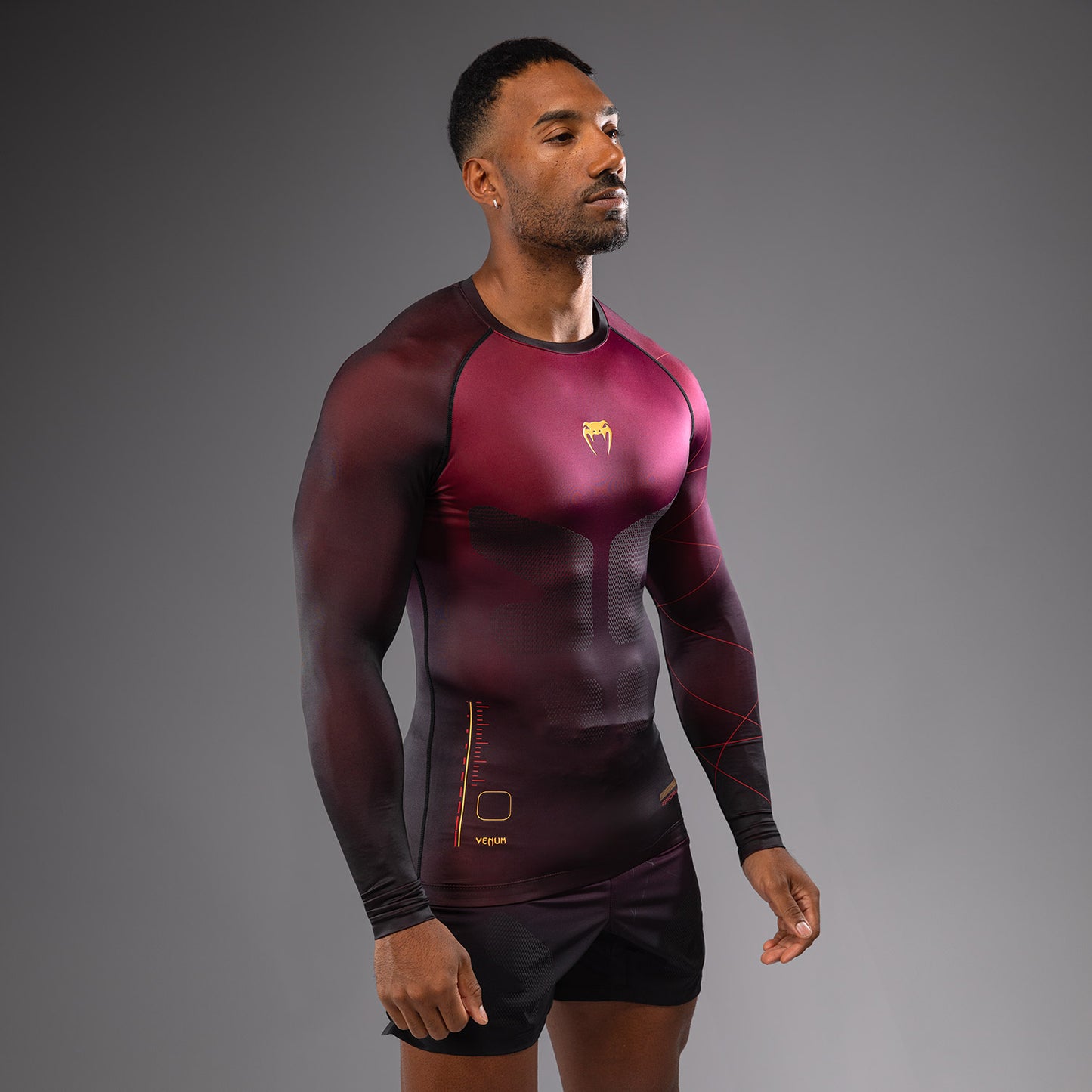 Rashguard Manches Longues Venum Tactical XT- Noir/Bordeaux/Or - product-type_T-Shirts de Compression