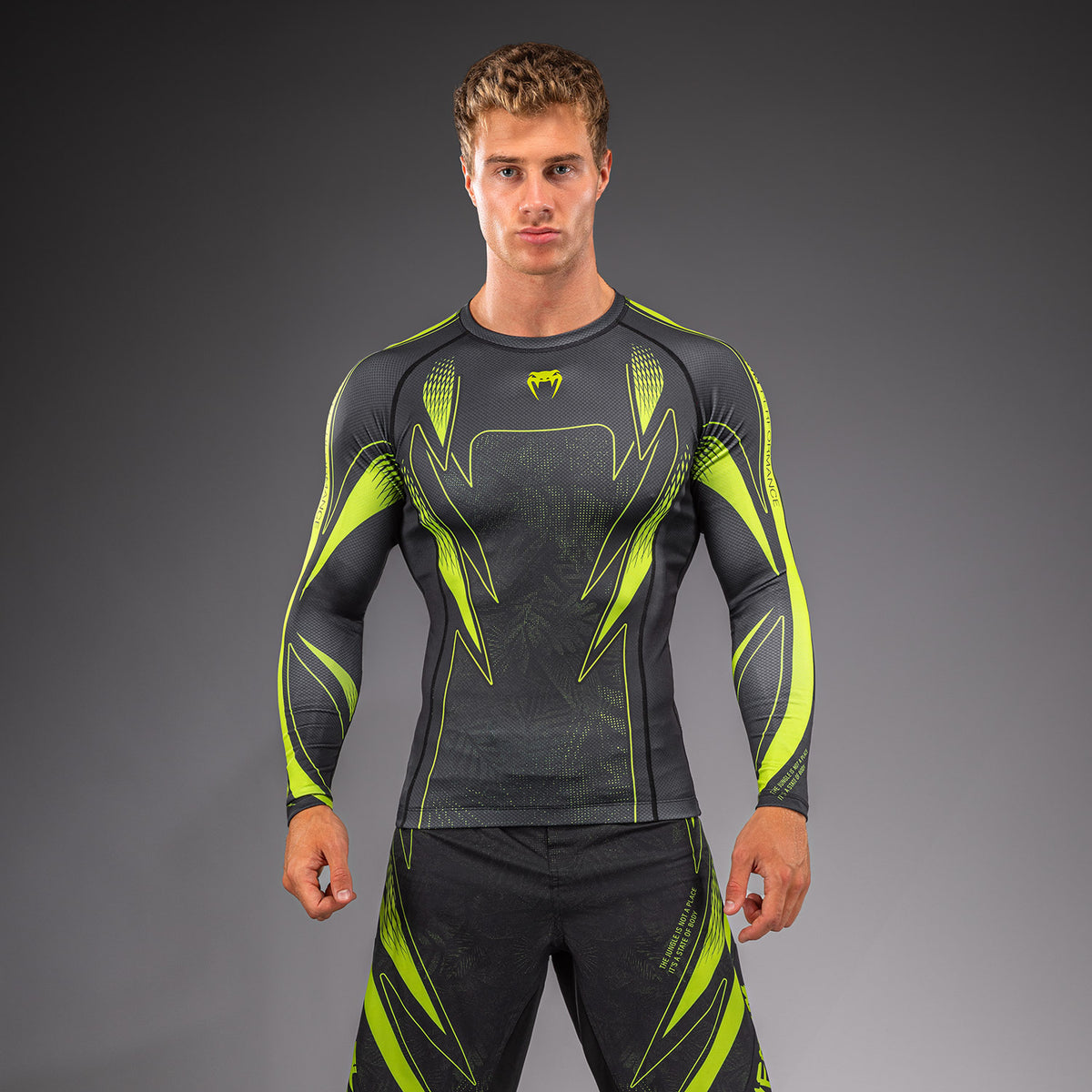 Rashguard à manches longues Venum Amazonia Reborn - Noir/Vert