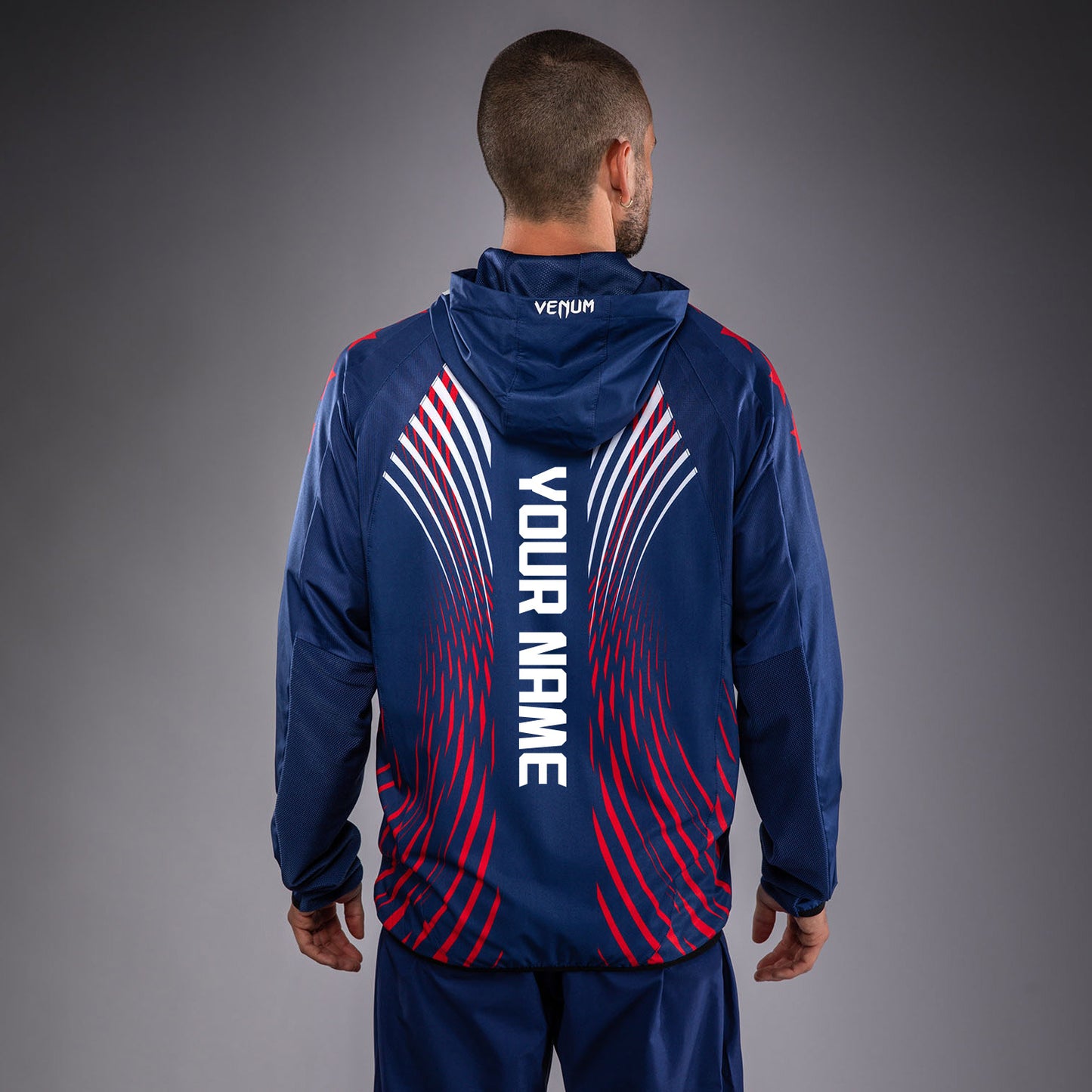 Official UFC Freedom 250 by Venum Authentic Fight Night Sweat à capuche Walkout pour homme - Bleu - product-type_Vestes