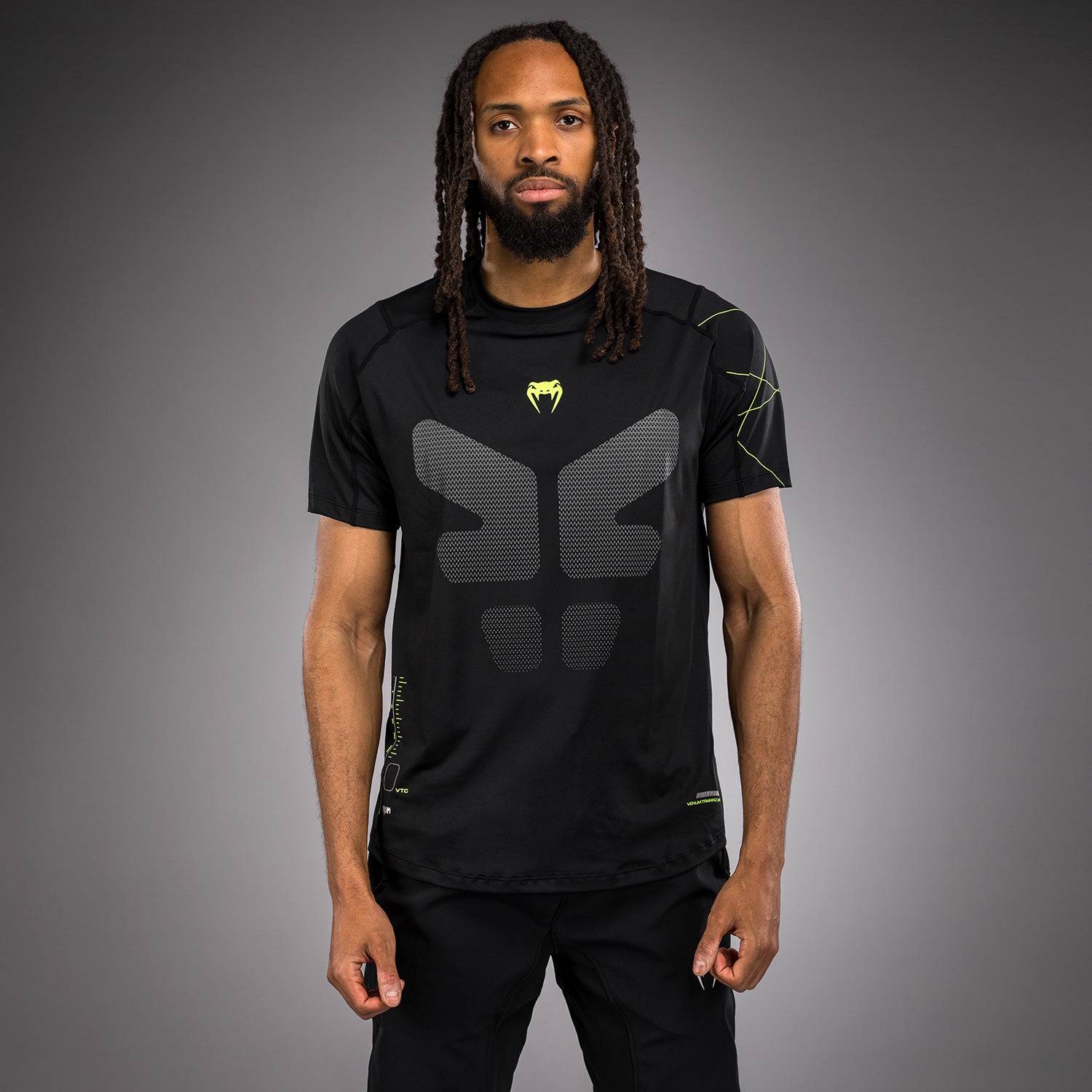 T-shirt Dry Tech Venum Training Camp 4.0 - Noir/Vert fluo - product-type_T-Shirts Dry Tech