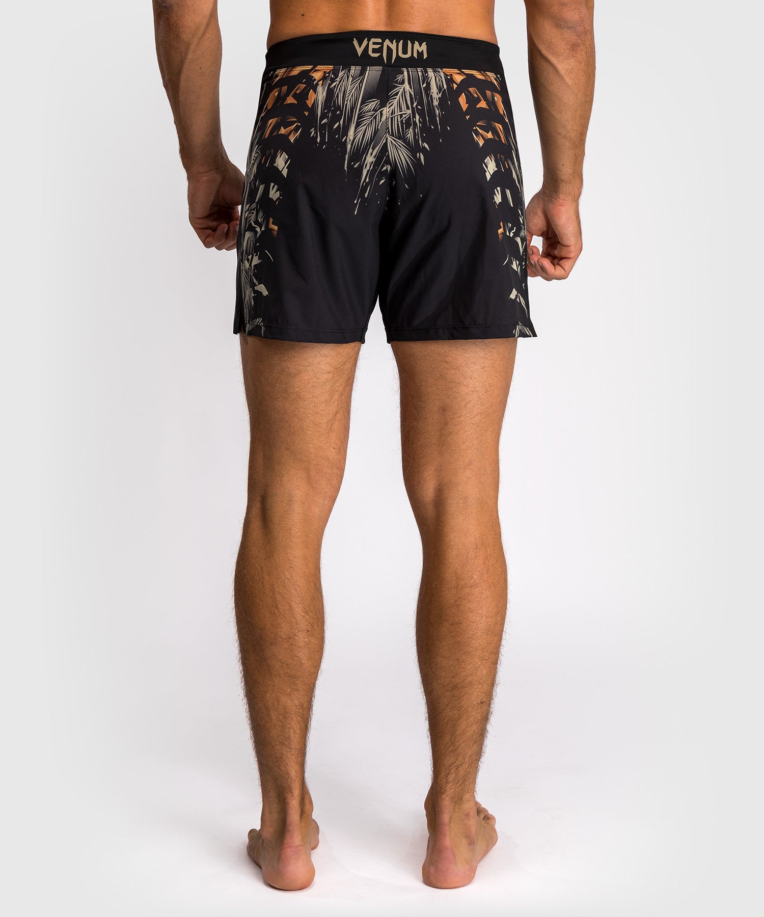 Short de Combat Venum Tiger pour Hommes - Noir/Orange Néon - product-type_Shorts de MMA