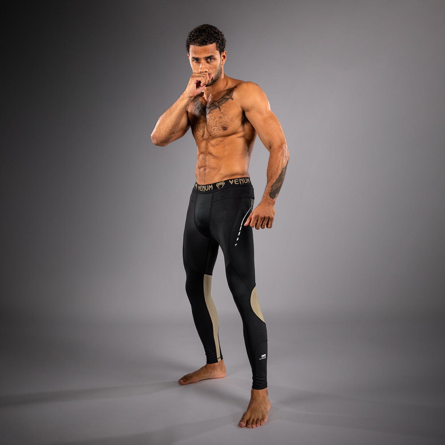Pantalon de Compression Venum Adrenaline – Noir/Sable - product-type_Pantalons de Compression