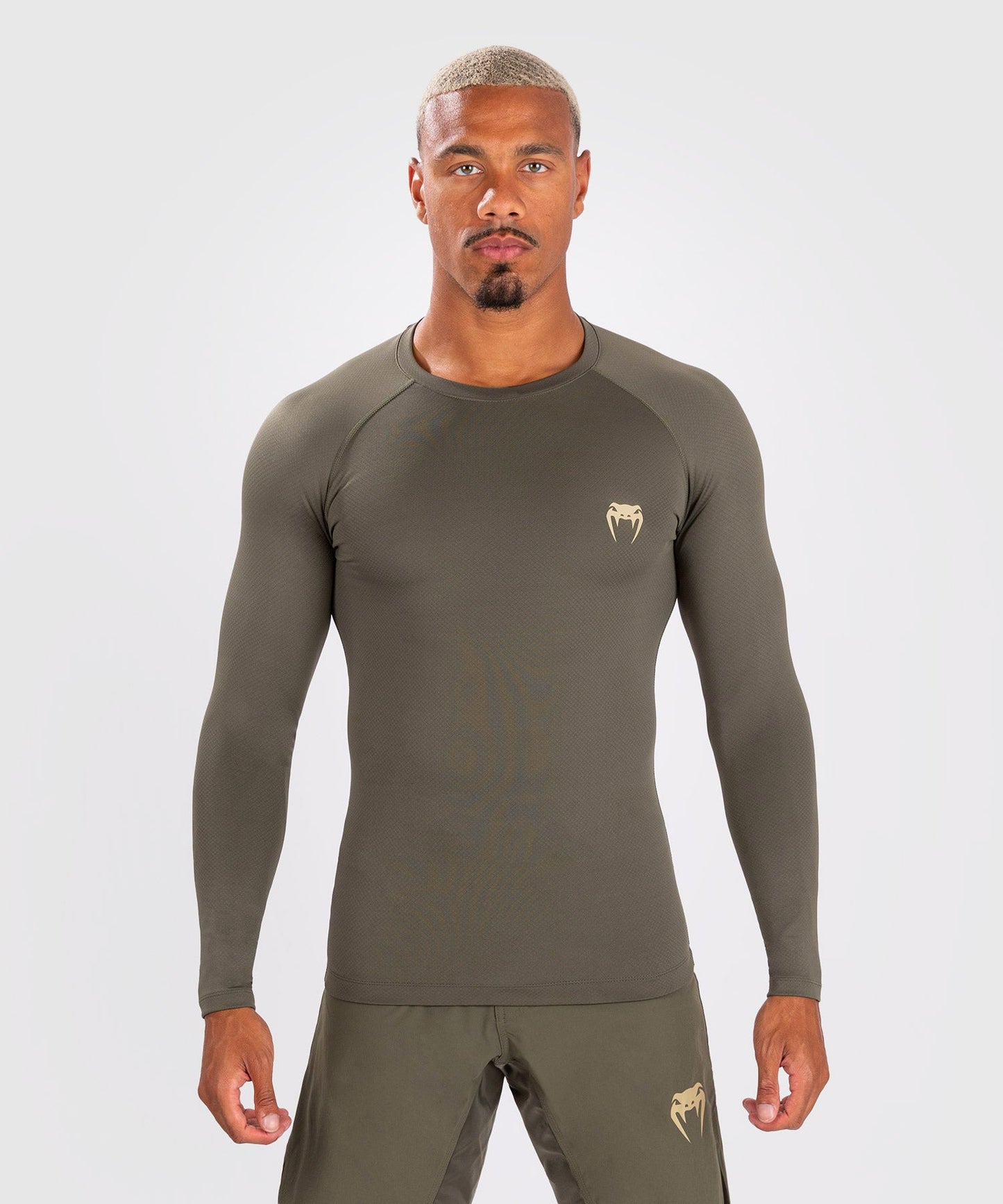 Rashguard à manches longues pour hommes Venum Contender - Kaki - product-type_T-Shirts de Compression