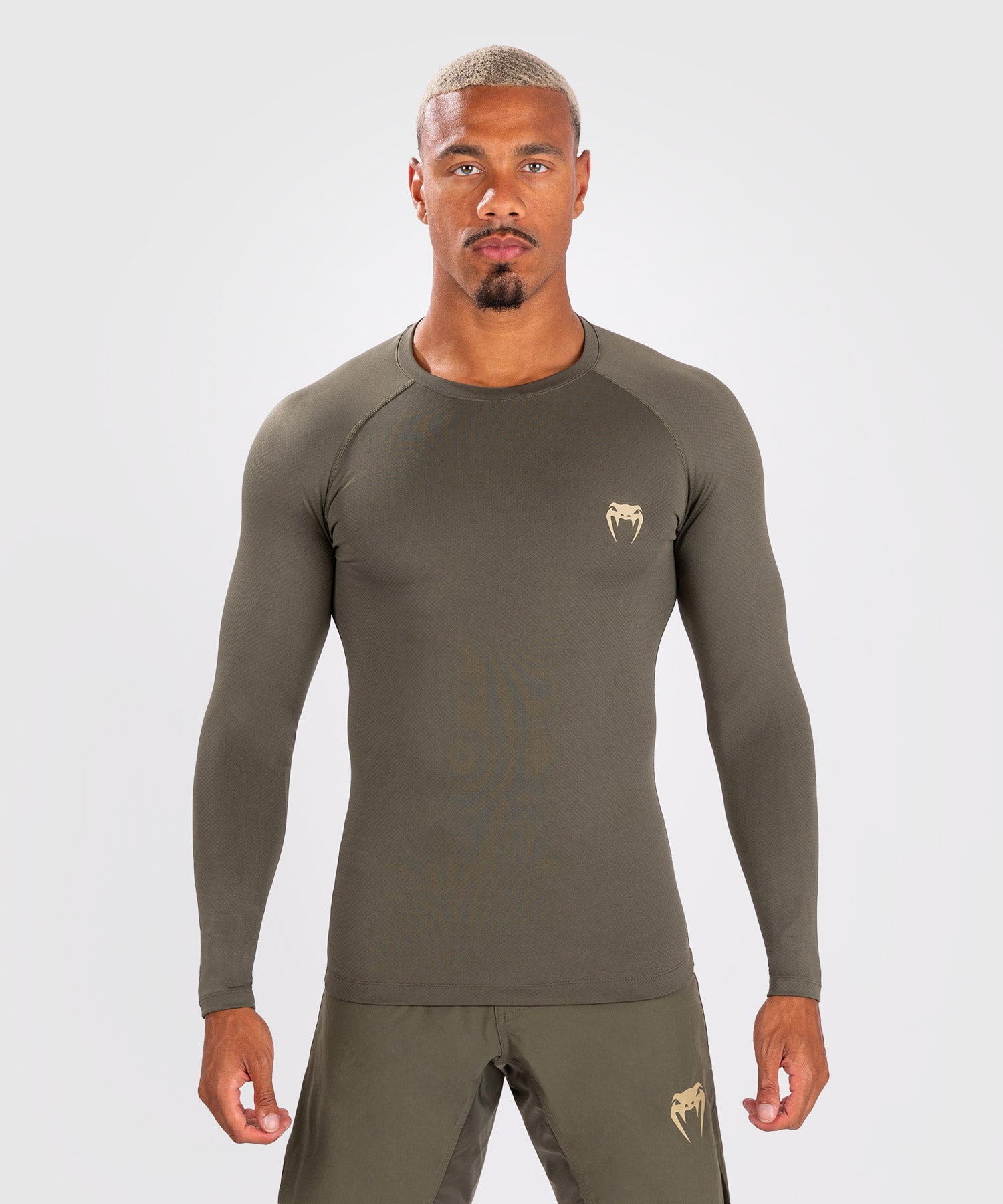 Rashguard à manches longues pour hommes Venum Contender - Kaki - product-type_T-Shirts de Compression