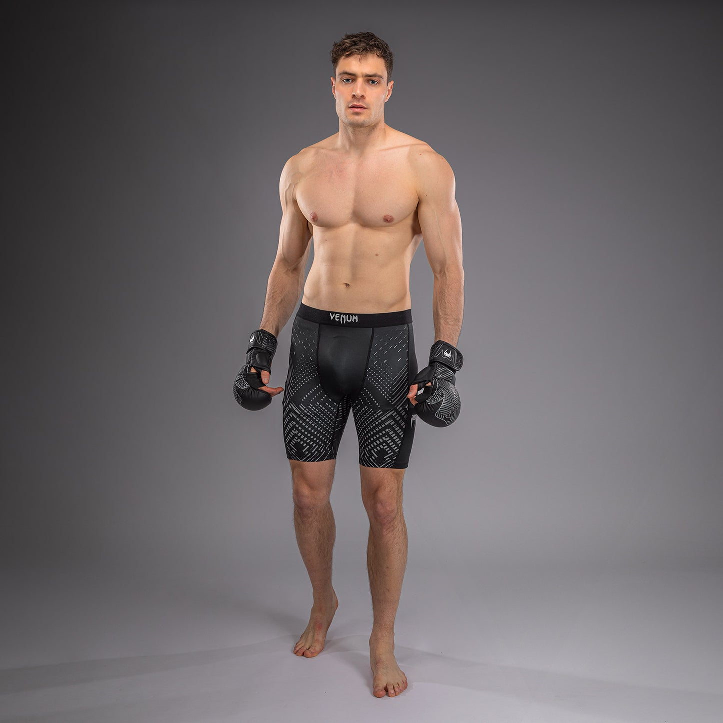 Short de Compression Venum Midnight Fury – Noir/Gris/Argent