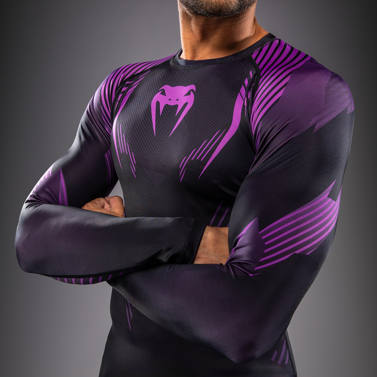 Rashguard à Manches Longues Venum No-Gi 6.0 - Noir/Violet