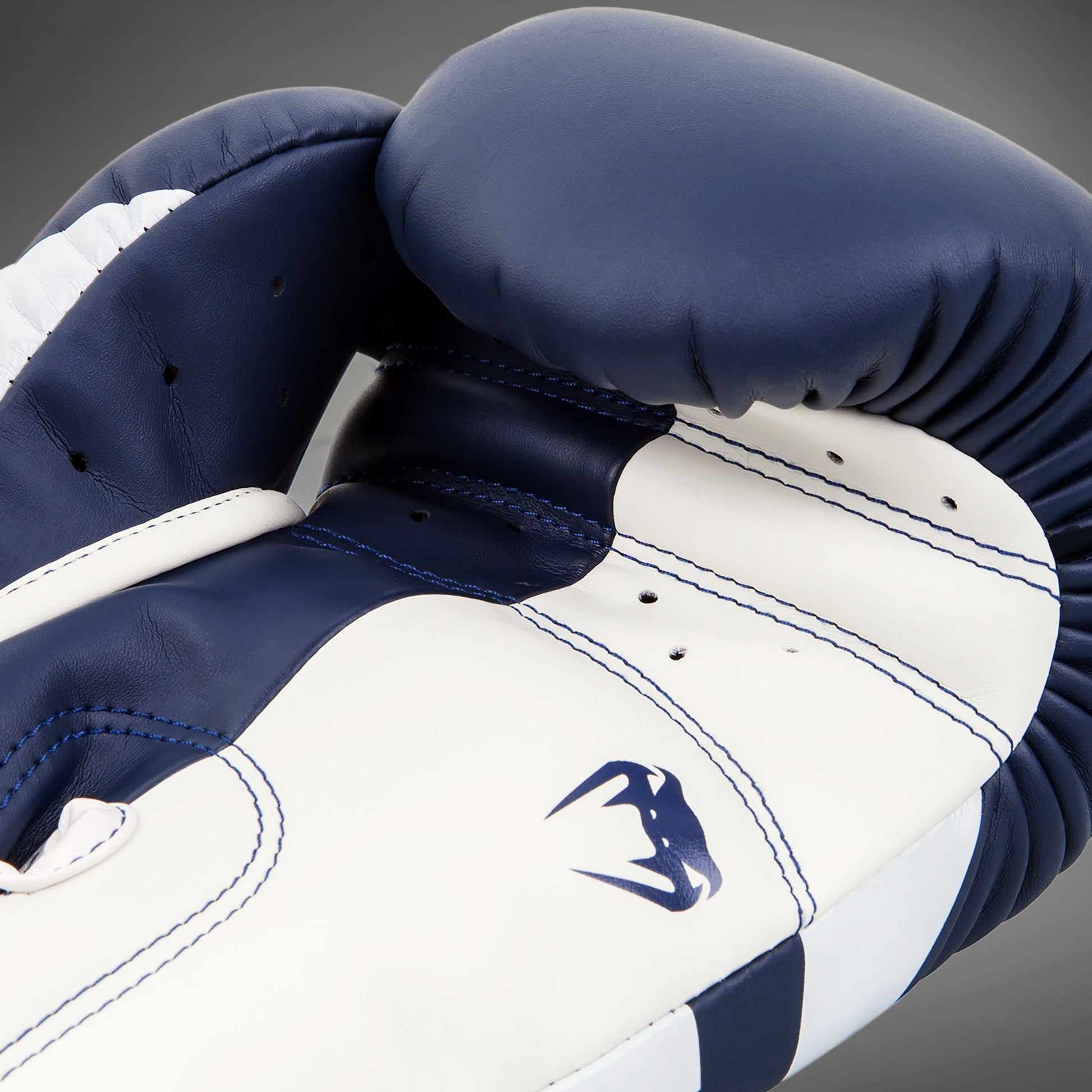 Gants de boxe Venum Elite - Blanc/Bleu Marine - product-type_Gants de boxe