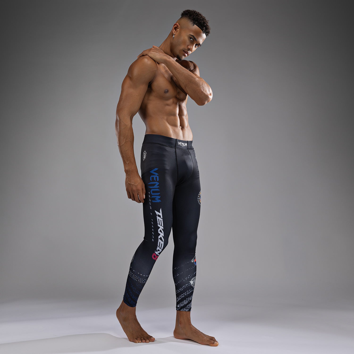 Pantalon de compression Venum x TEKKEN 8 - Paul Phoenix - Noir/Bleu - product-type_Pantalons de Compression