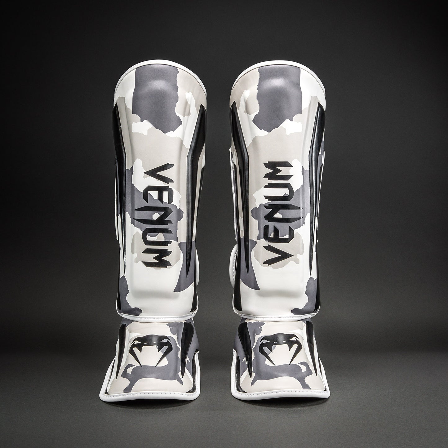 Protège-tibias Venum Elite Camo - Blanc/Gris Clair