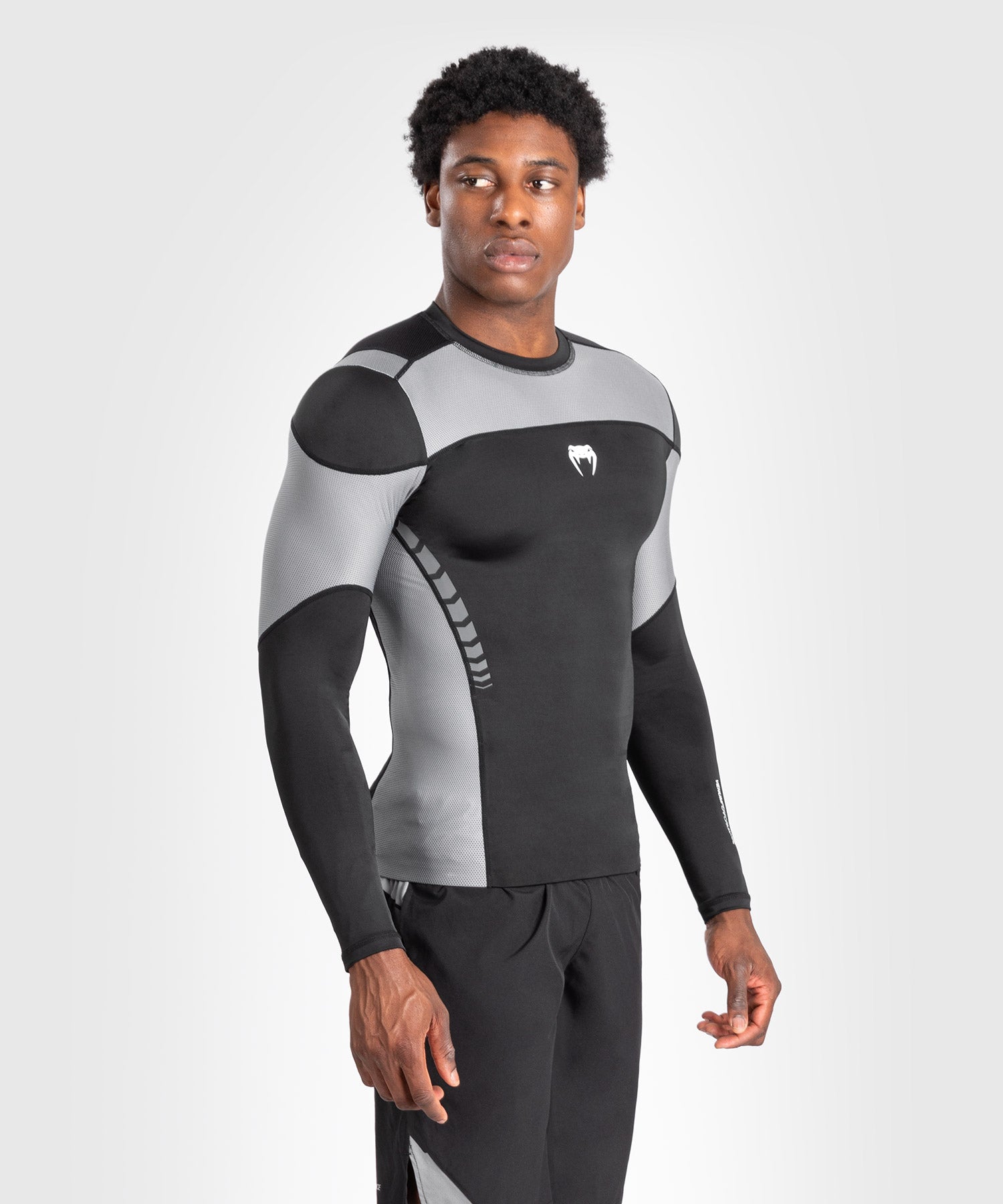 Rashguard À Manches Longues pour Hommes Venum Tempest - Noir/Gris - product-type_T-Shirts de Compression
