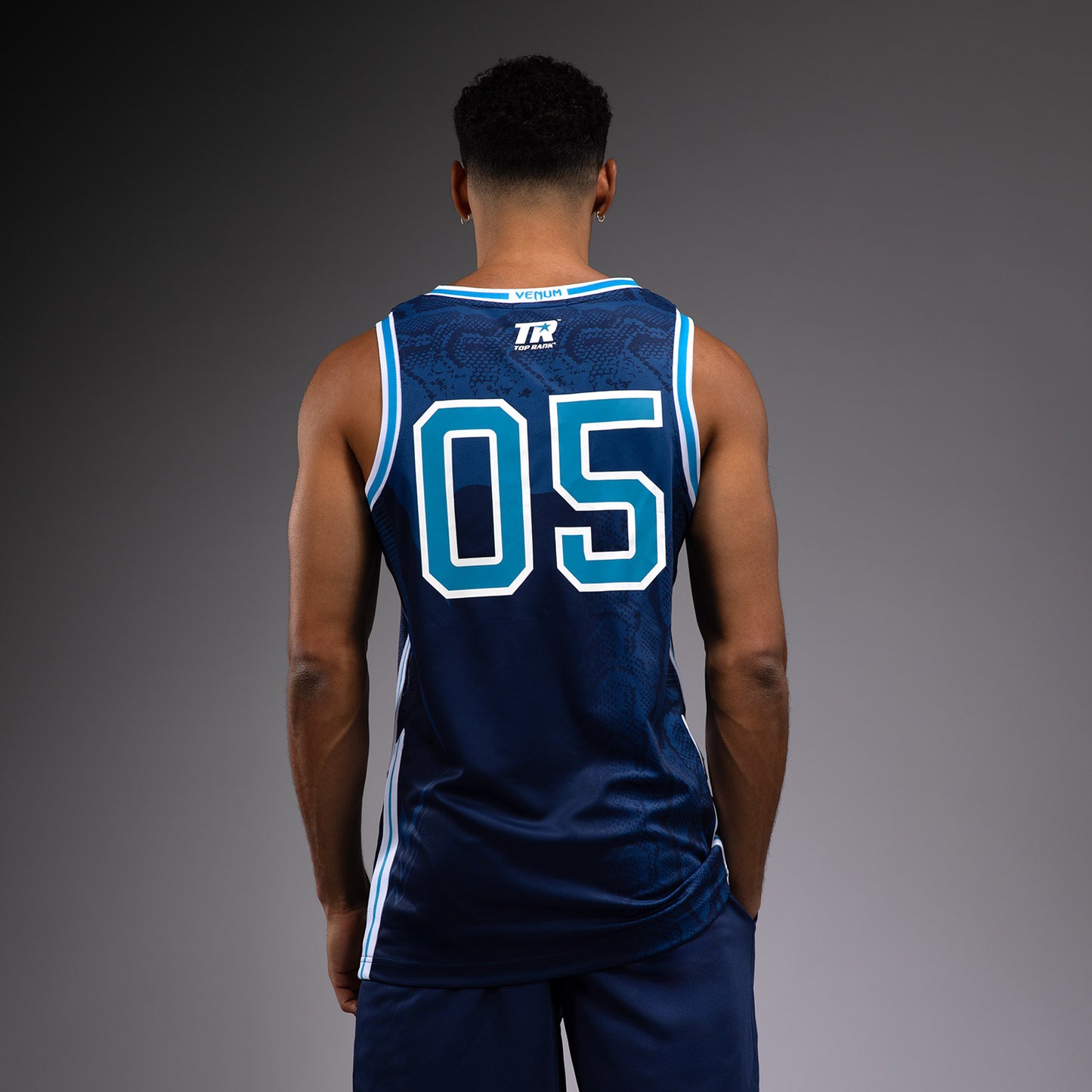Maillot de Basket Venum x Top Rank Original pour Hommes - Bleu Marine - product-type_Débardeurs