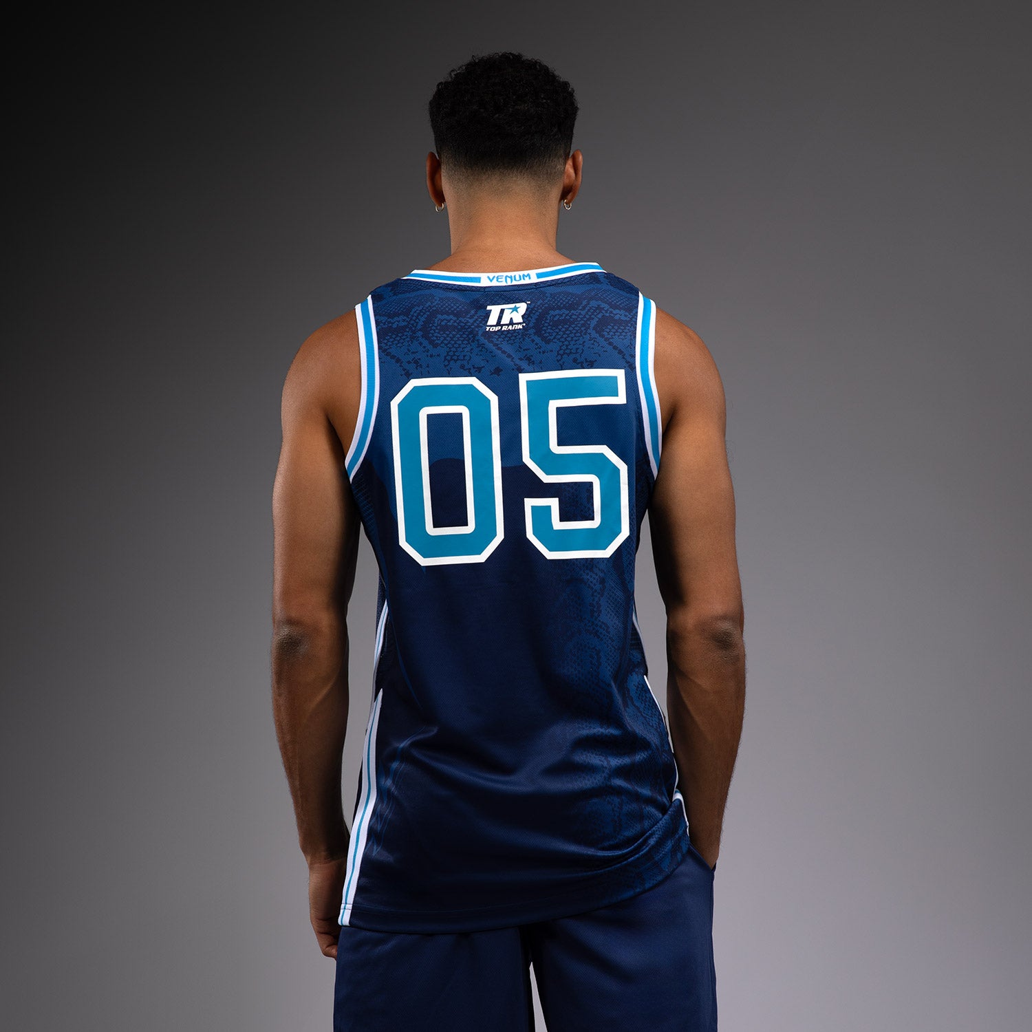 Maillot de Basket Venum x Top Rank Original pour Hommes - Bleu Marine - product-type_Débardeurs