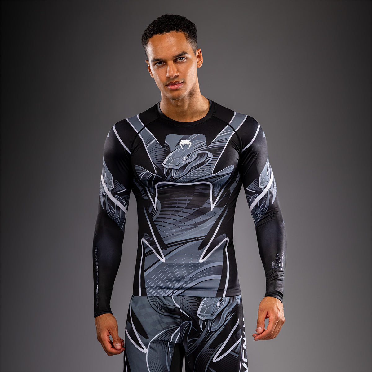 Rashguard manches longues Venum Crimson Viper 2.0 - Noir/Gris
