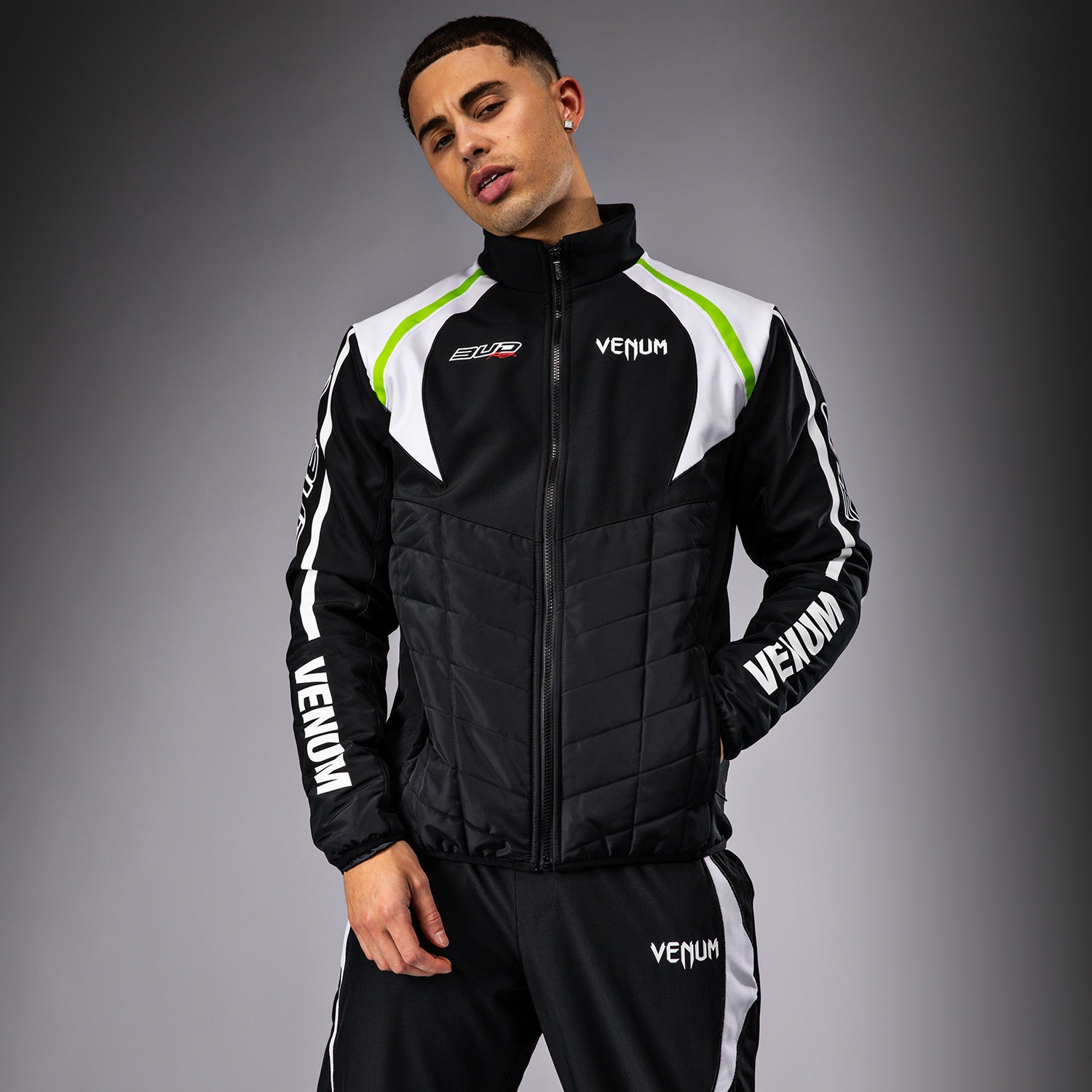 Veste pour Hommes Venum x Bud Racing - Noir/Blanc/Citron Vert - product-type_Vestes