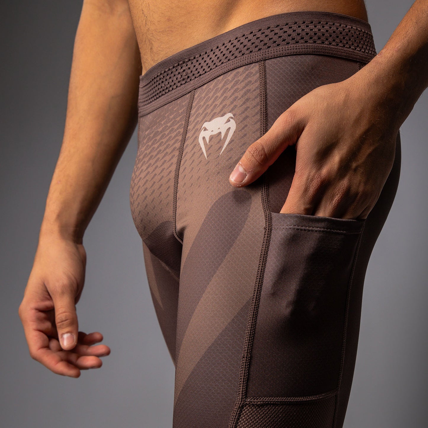 Pantalon de Compression Venum No Gi - Marron Chocolat