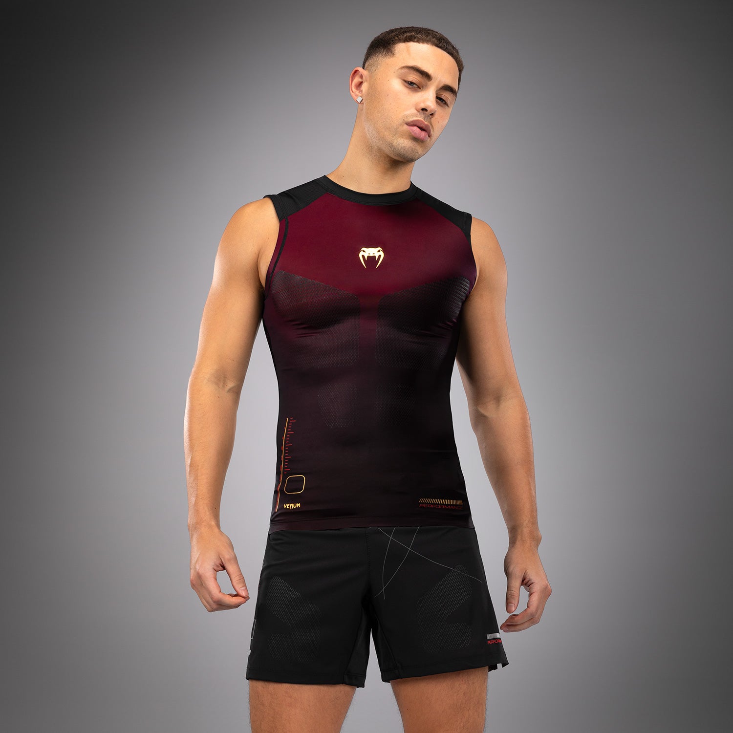 Rashguard Sans Manches Venum Tactical XT- Noir/Bordeaux/Or - product-type_T-Shirts de Compression